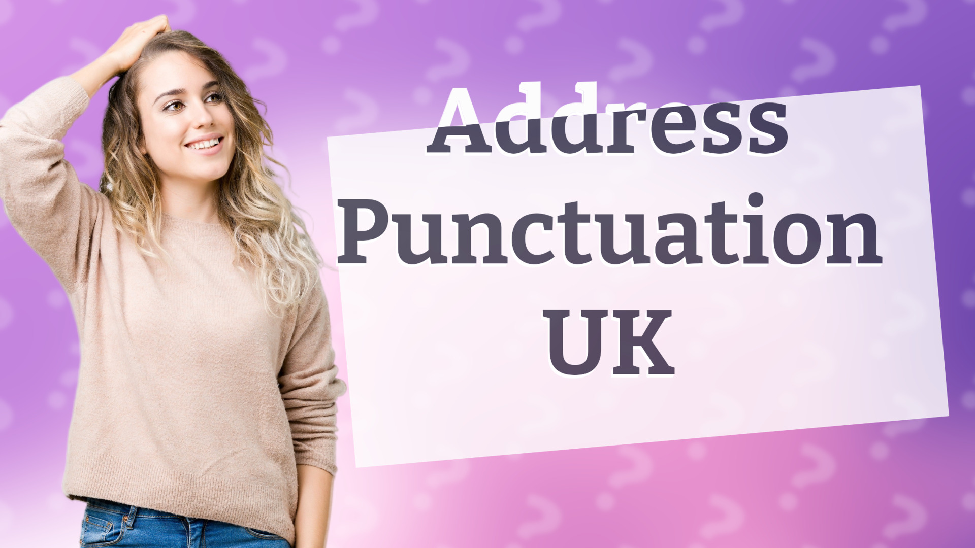 Address Punctuation UK