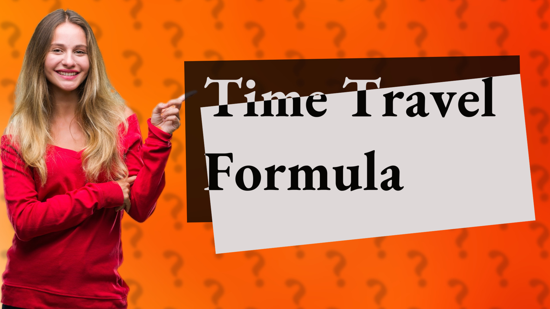 Time Travel Formula