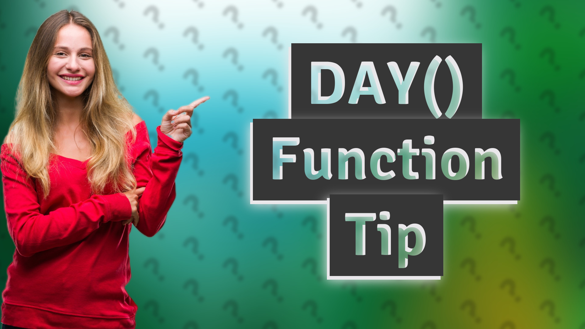 DAY() Function Tip