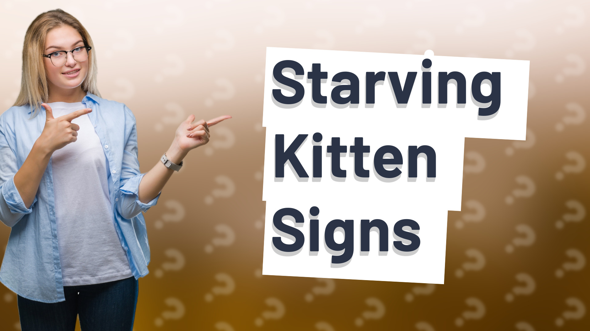 Starving Kitten Signs
