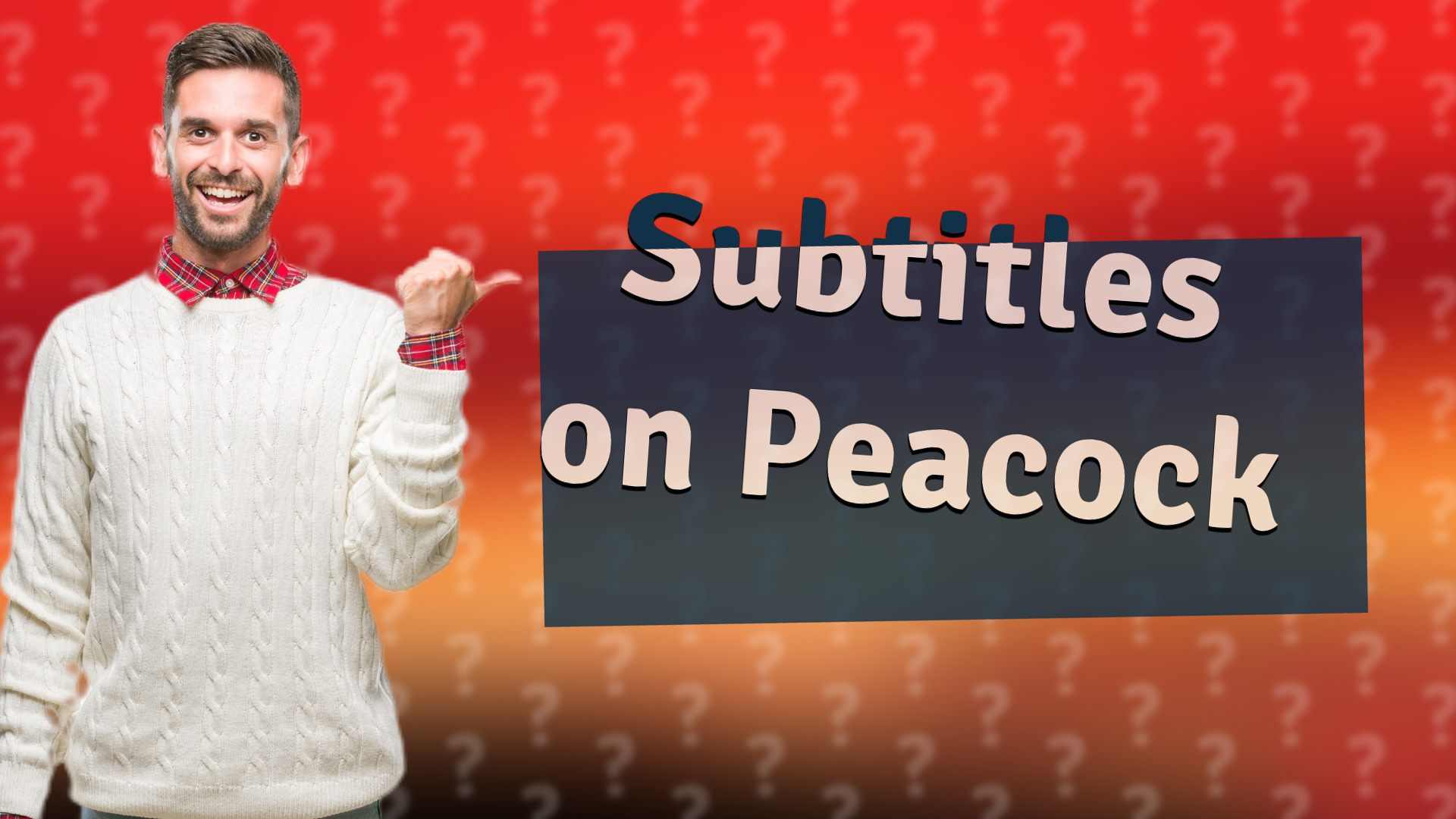 Subtitles on Peacock