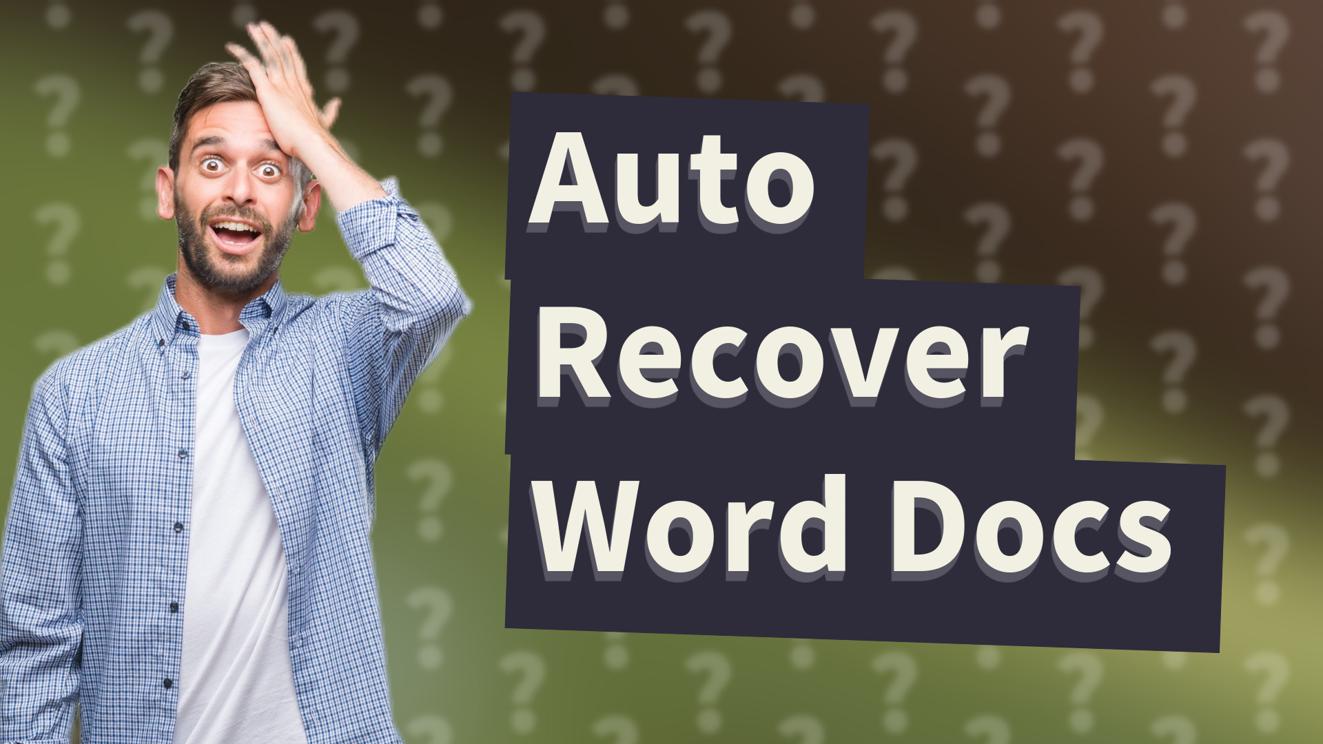 Auto Recover Word Docs