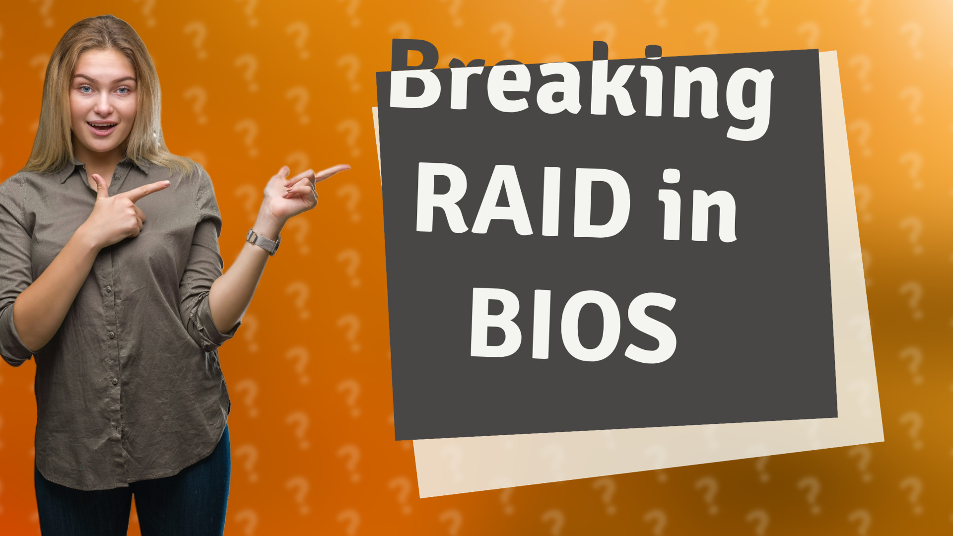 Breaking RAID in BIOS