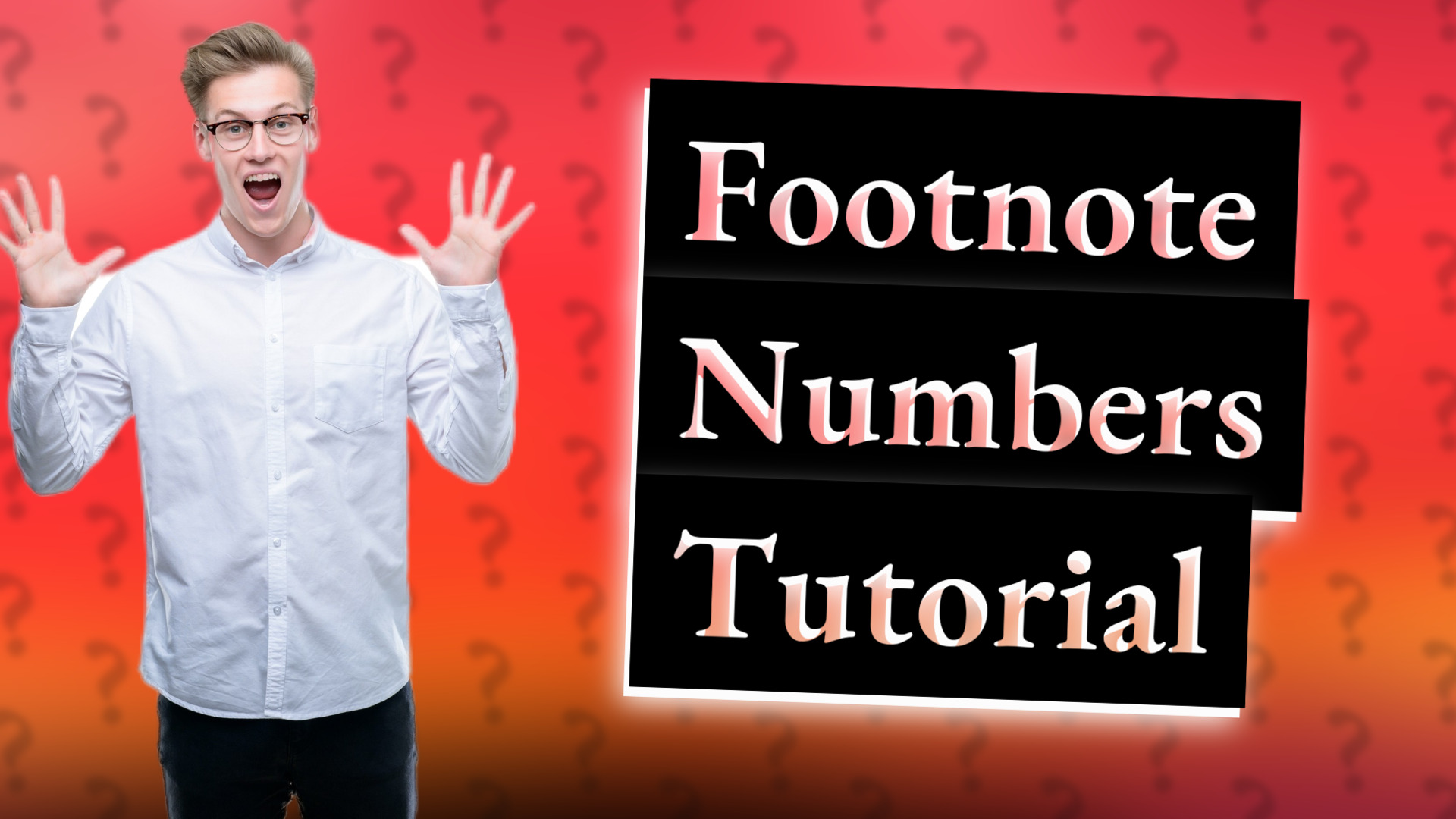 Footnote Numbers Tutorial