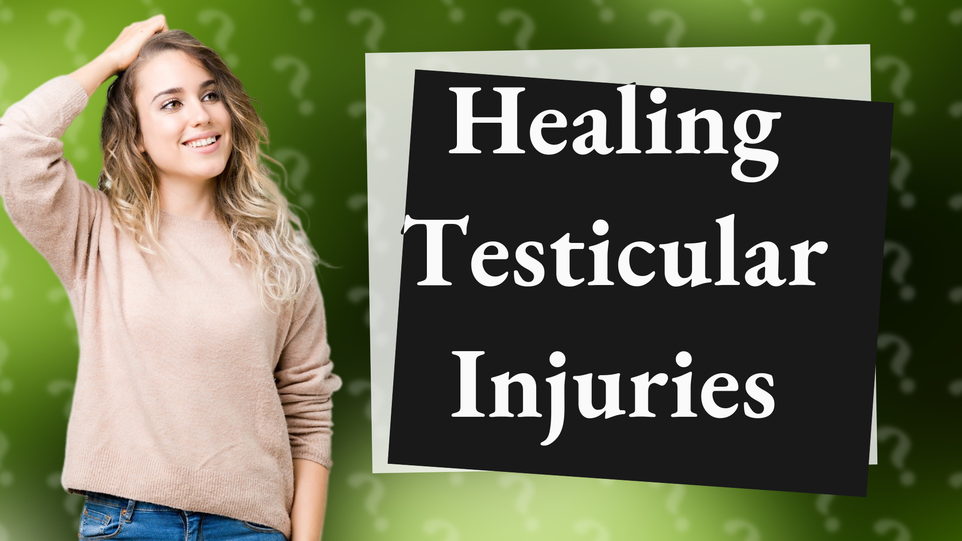 Healing Testicular Injuries