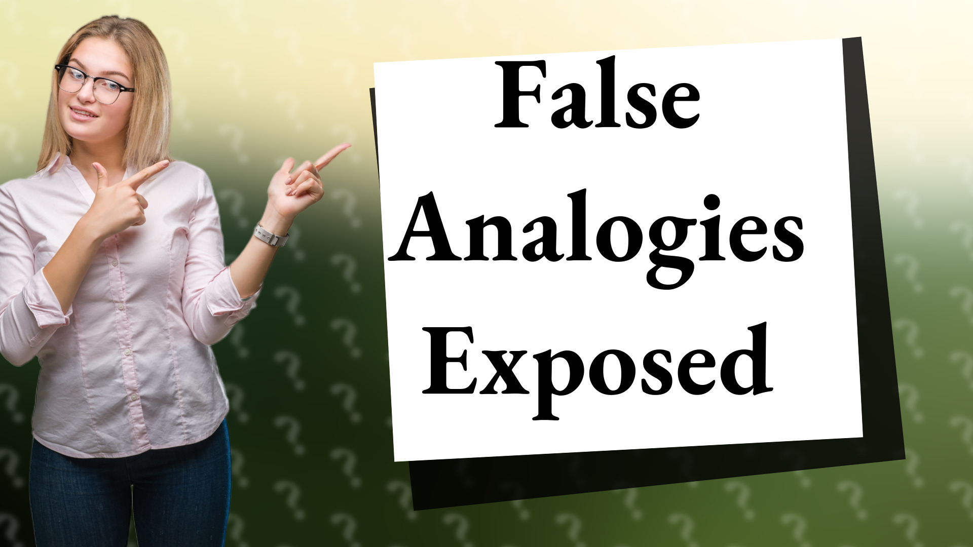 False Analogies Exposed