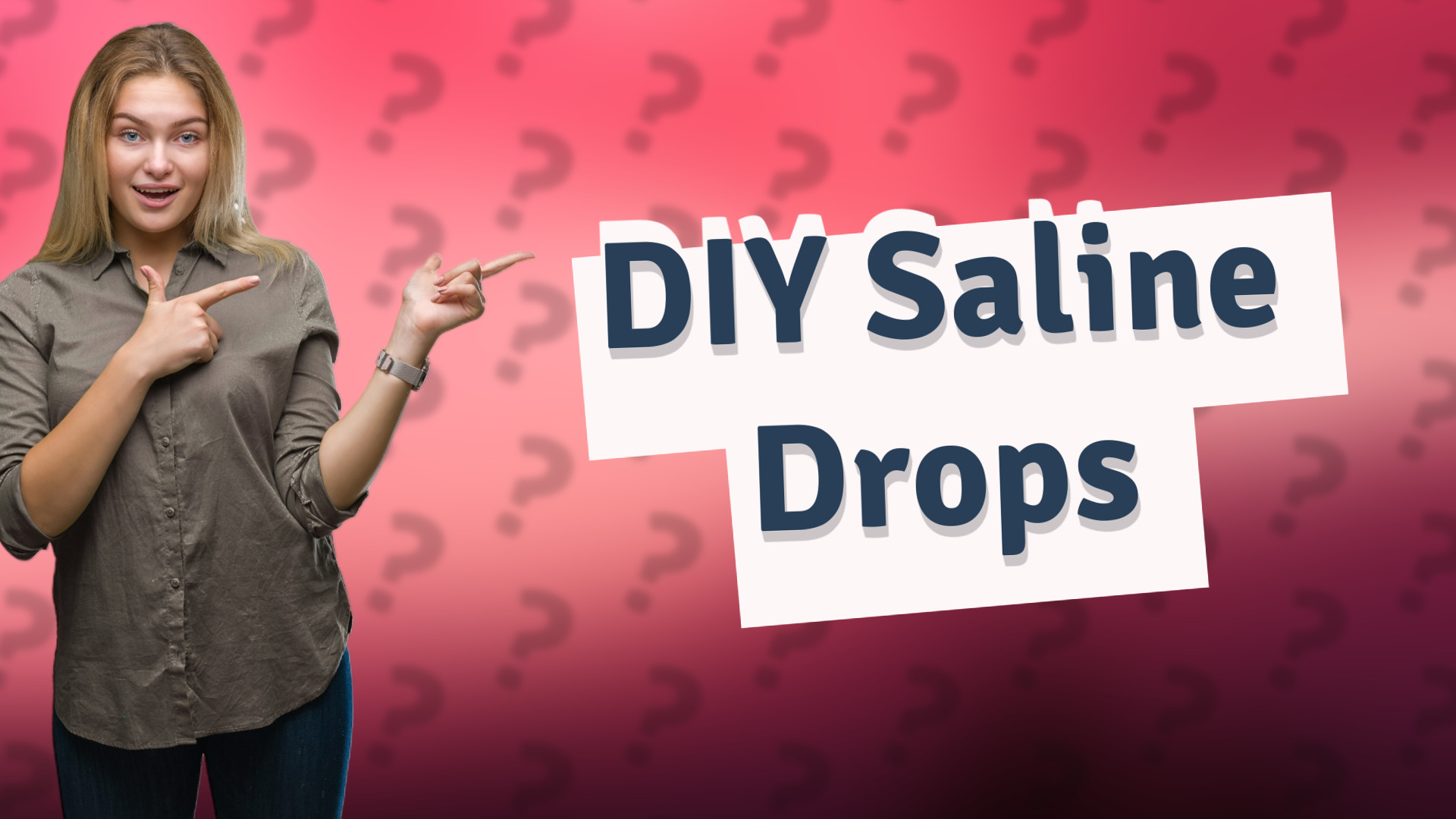 DIY Saline Drops