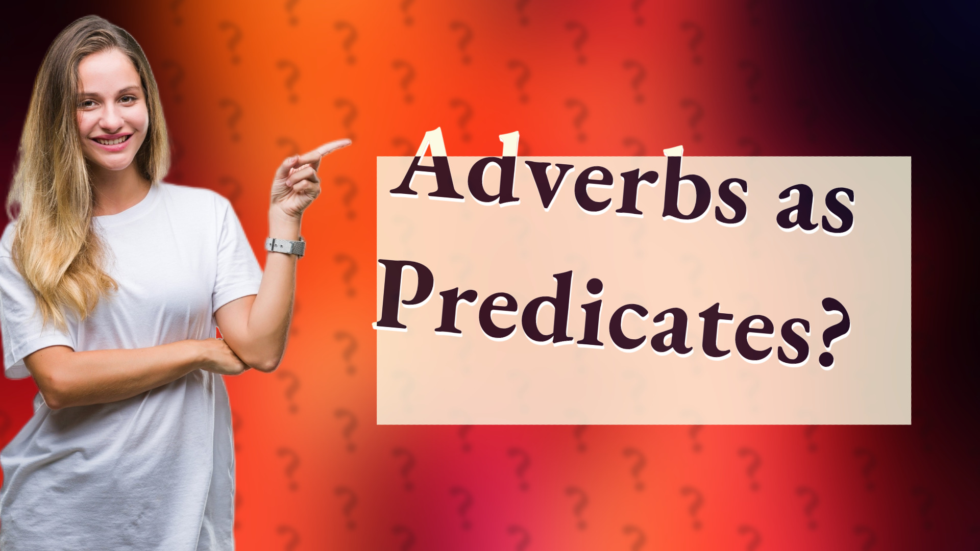Adverbs as Predicates?