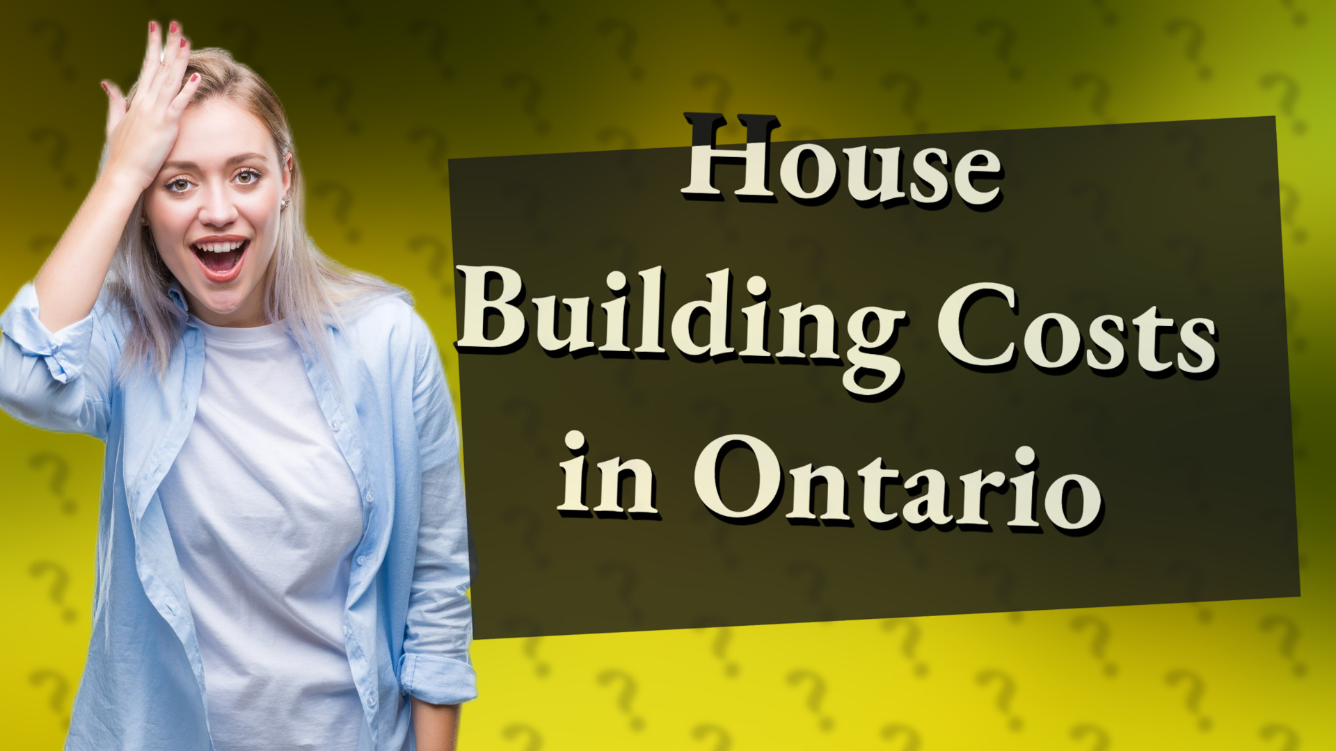 House Building Costs in Ontario