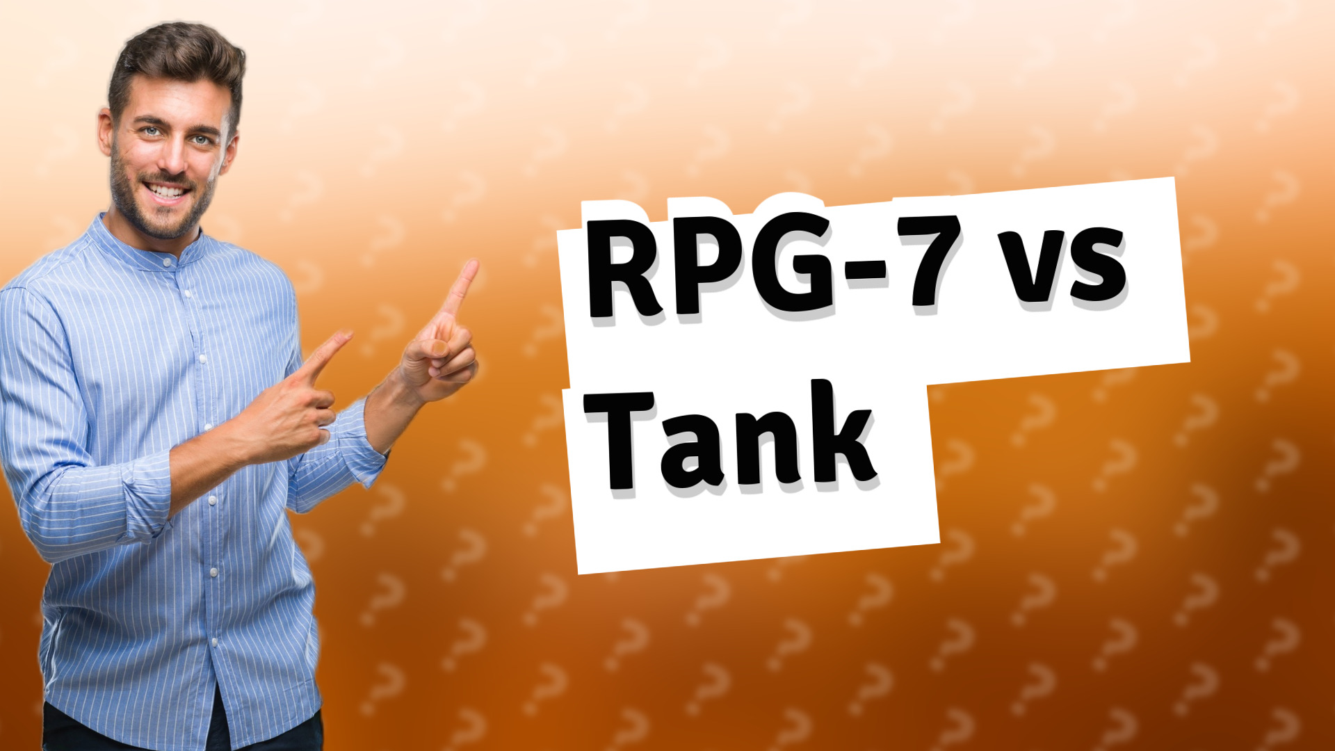 RPG-7 vs Tank