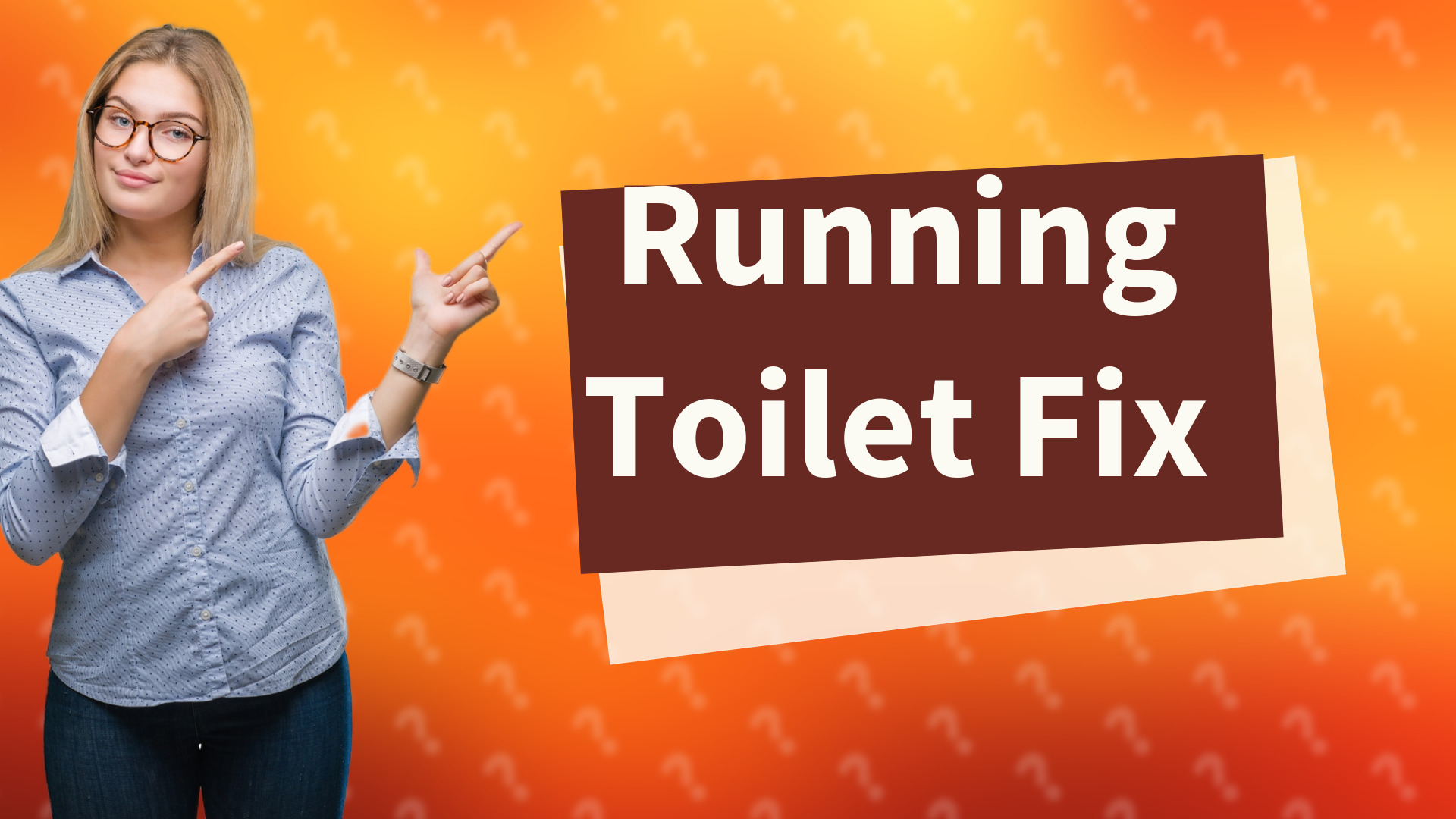 Running Toilet Fix