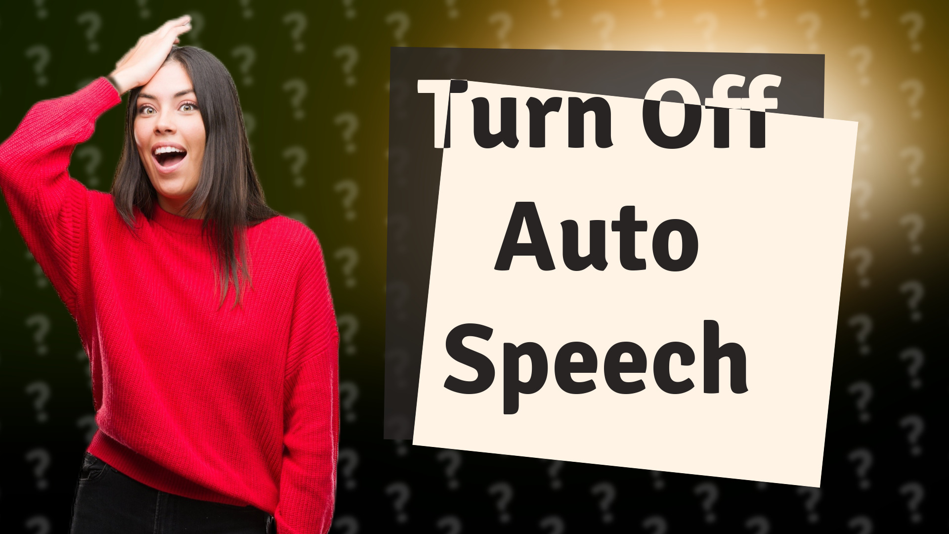 Turn Off Auto Speech