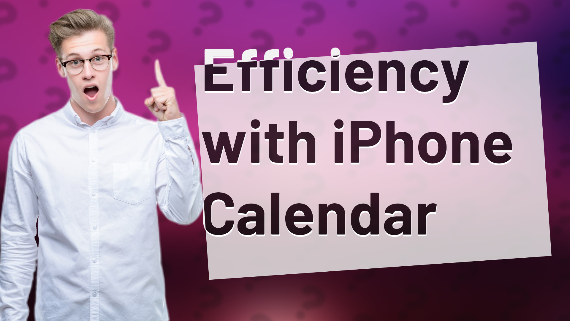 Efficiency with iPhone Calendar