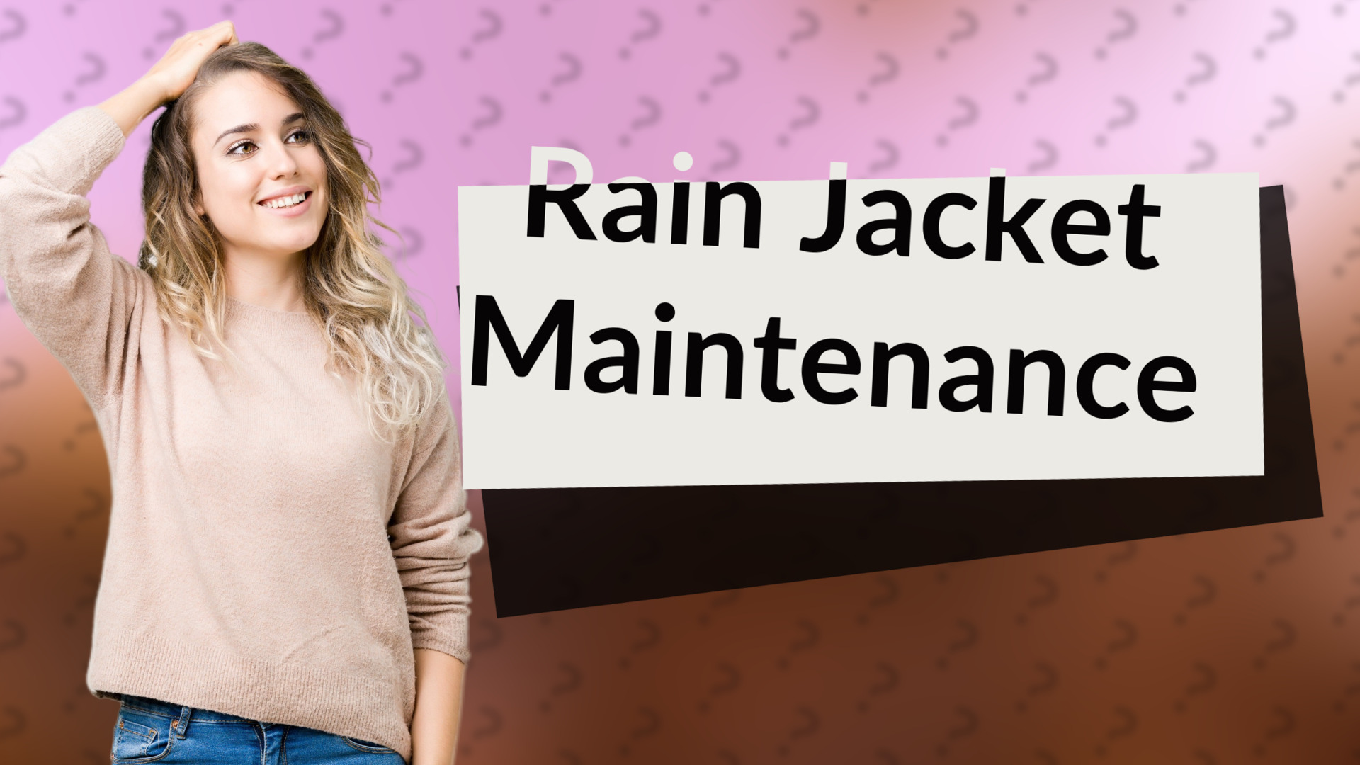 Rain Jacket Maintenance