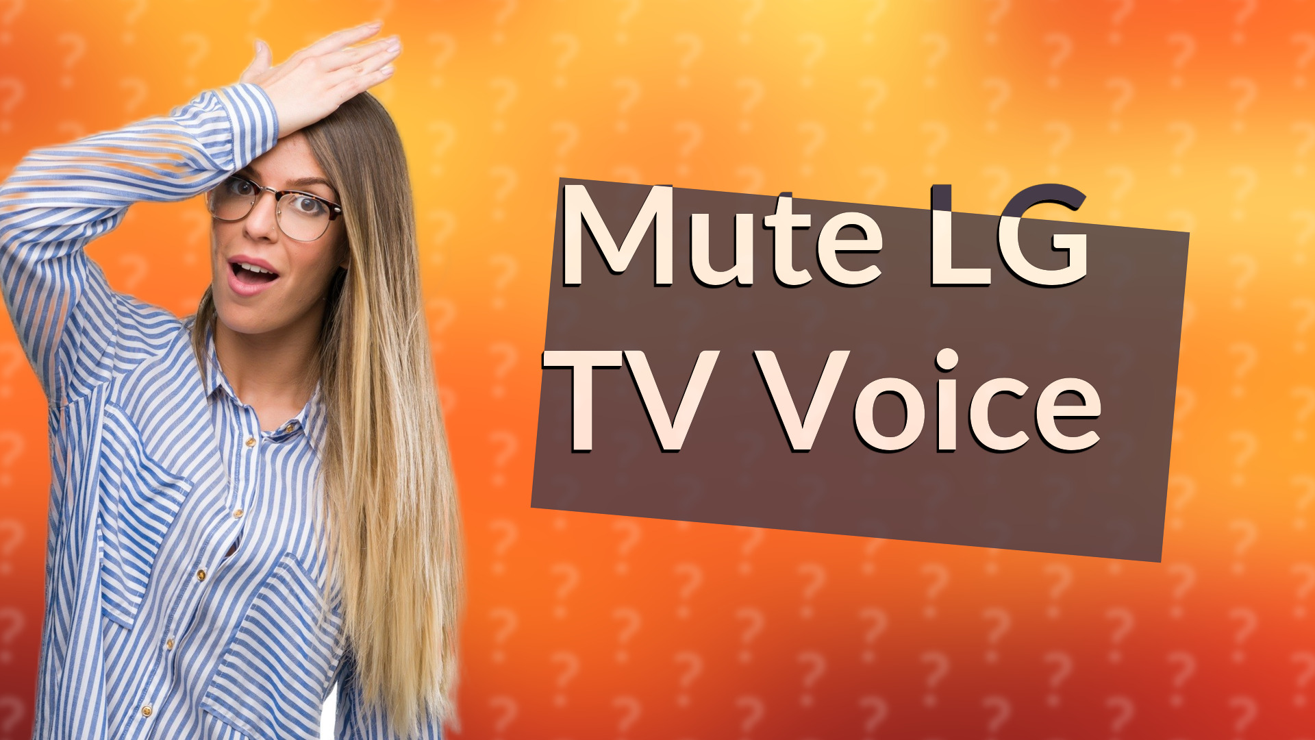 Mute LG TV Voice