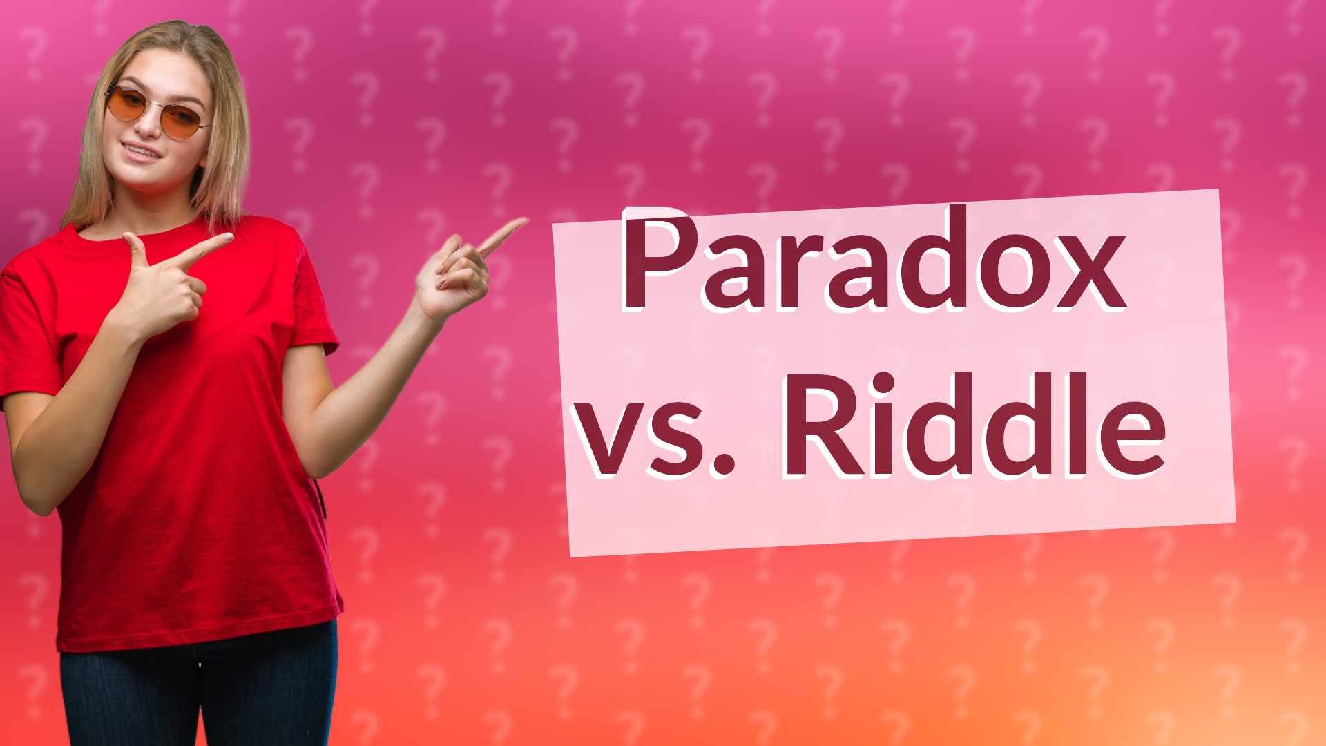 Paradox vs. Riddle