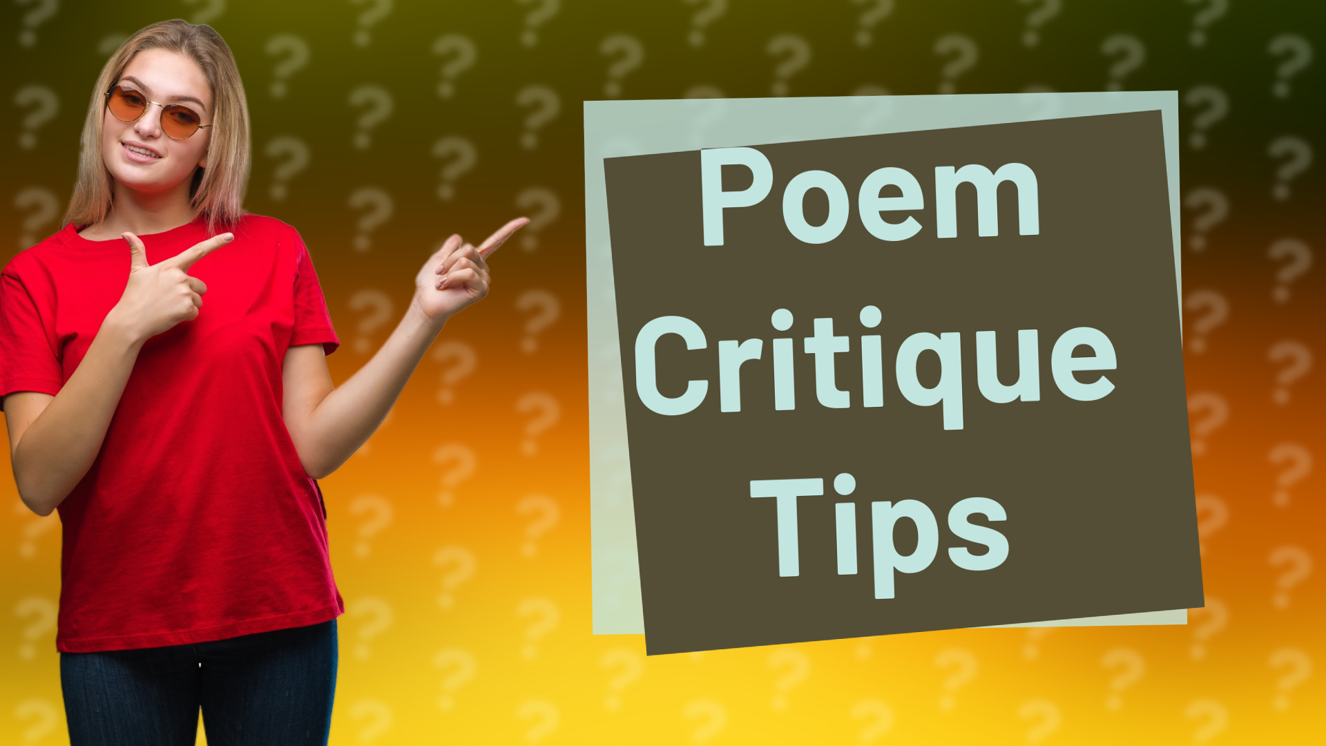 Poem Critique Tips