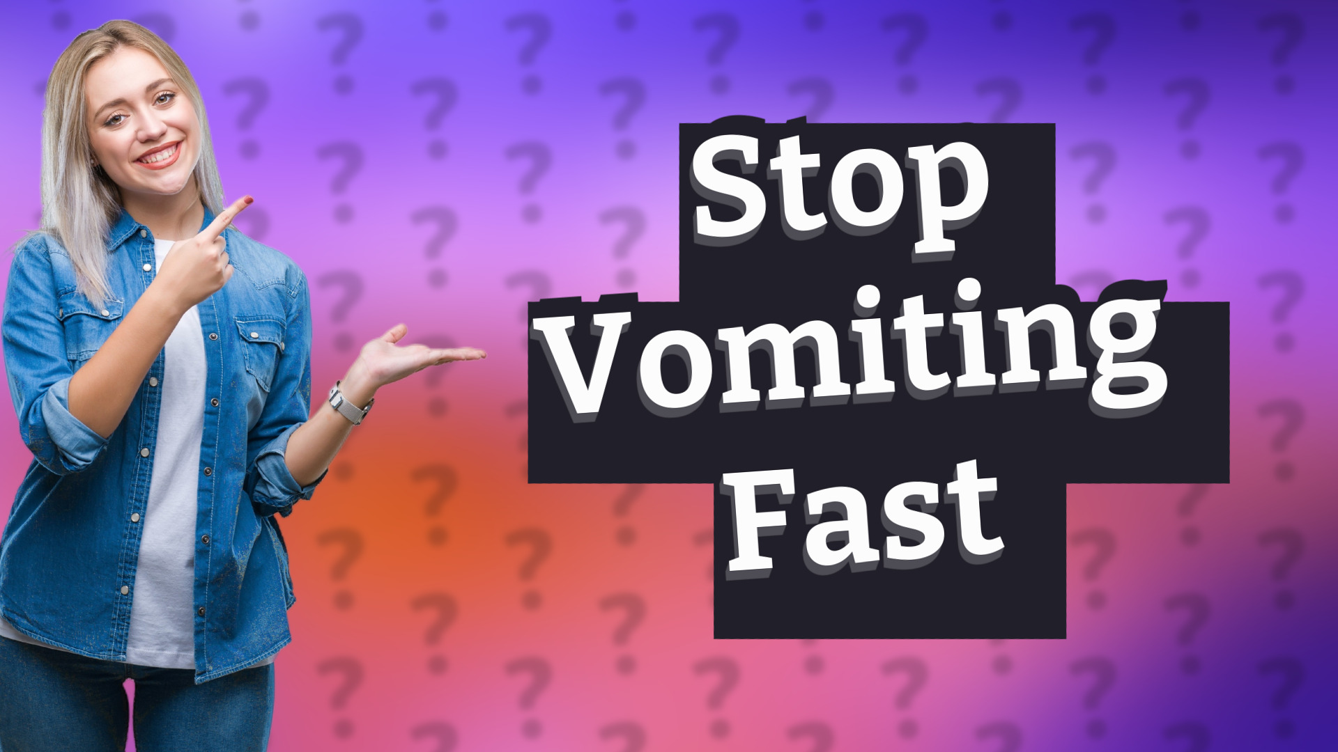 Stop Vomiting Fast