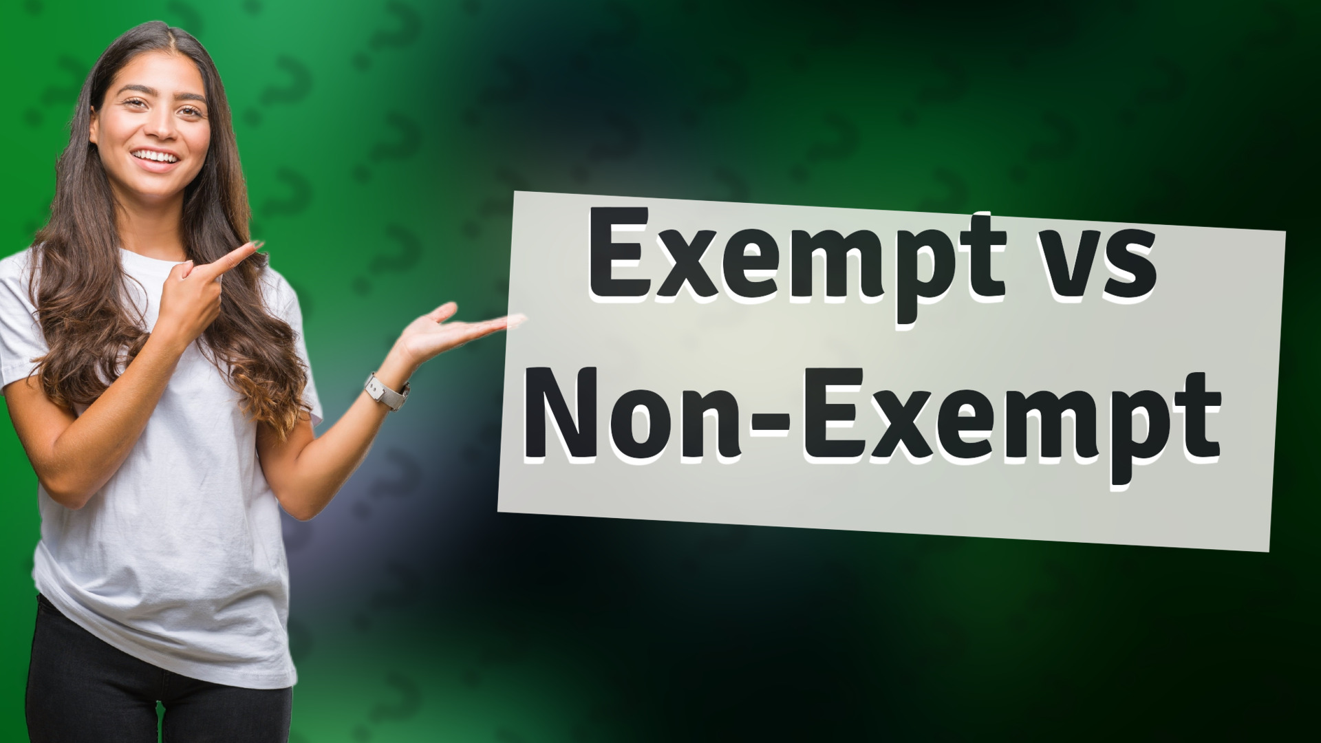 Exempt vs Non-Exempt