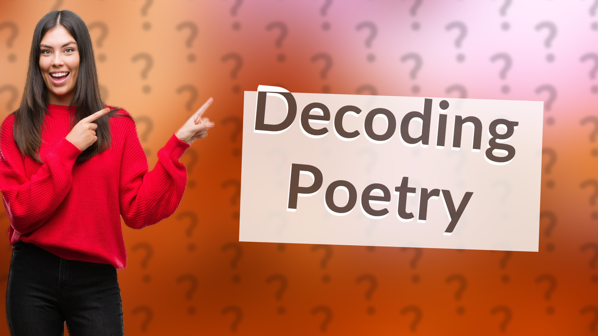 Decoding Poetry