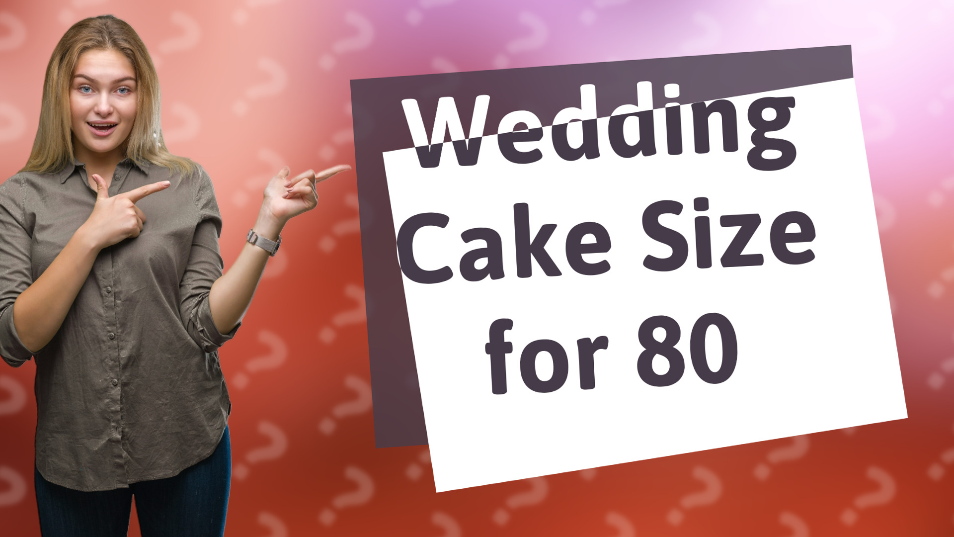 Wedding Cake Size for 80