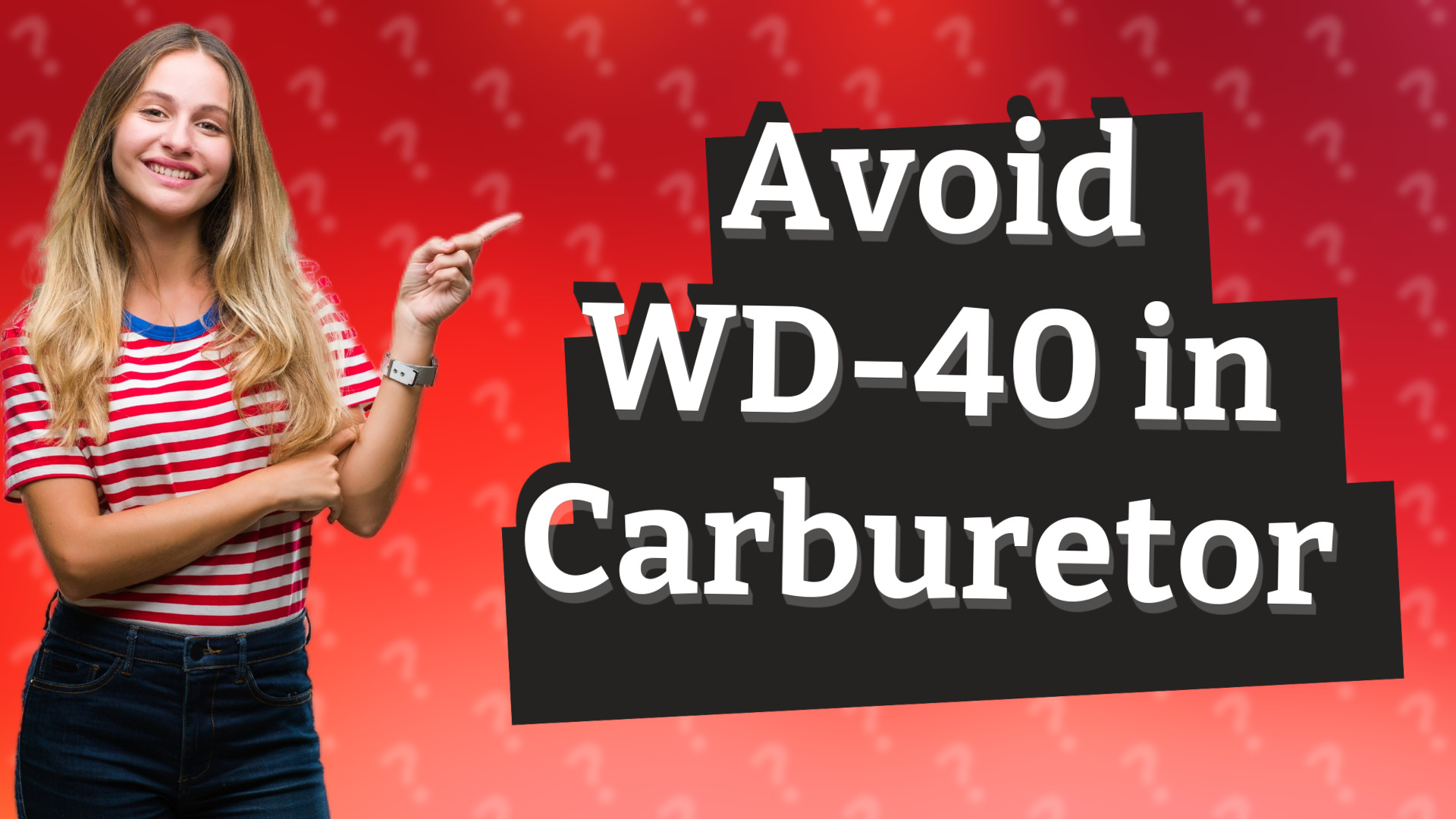 Avoid WD-40 in Carburetor