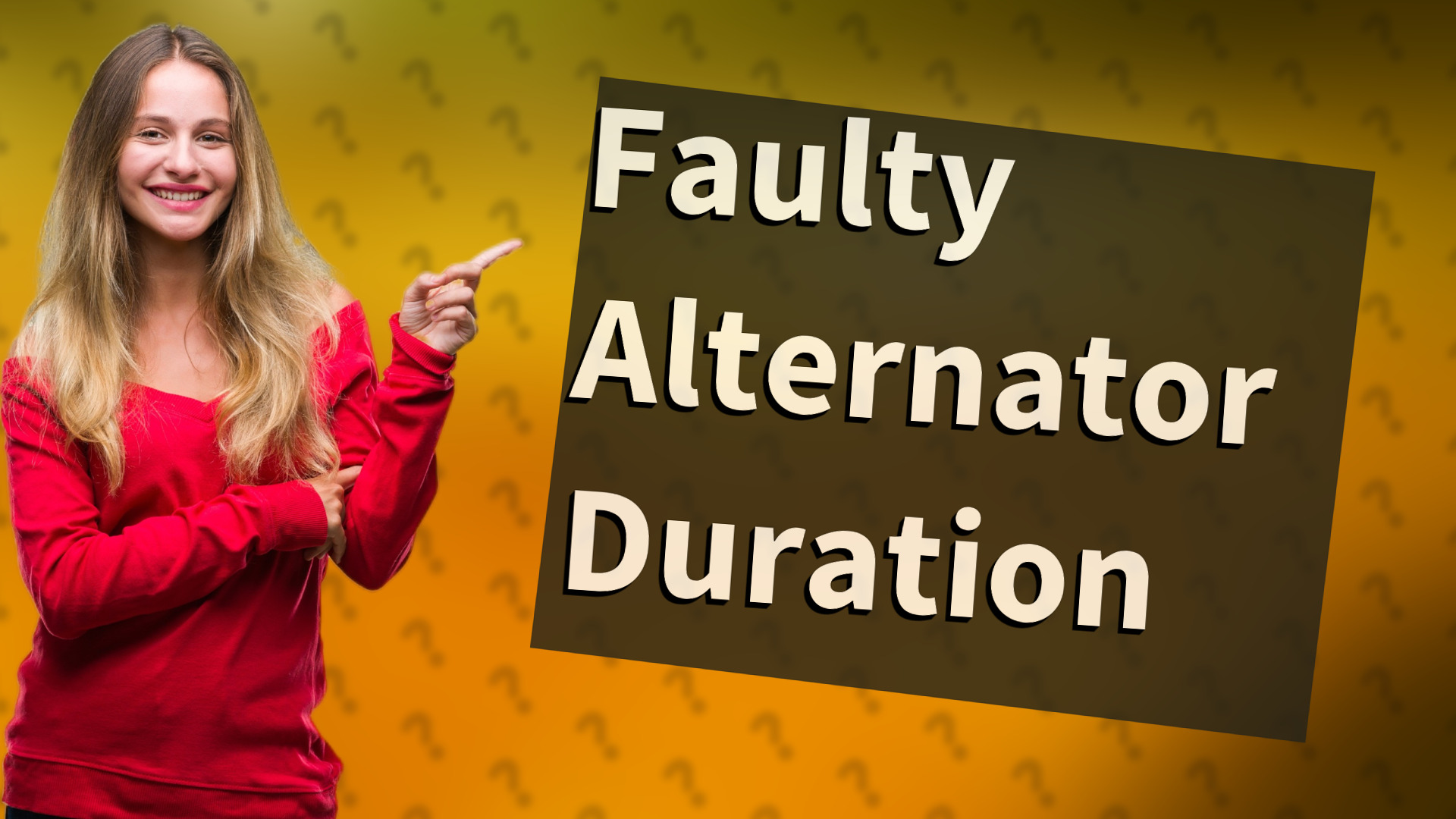 Faulty Alternator Duration