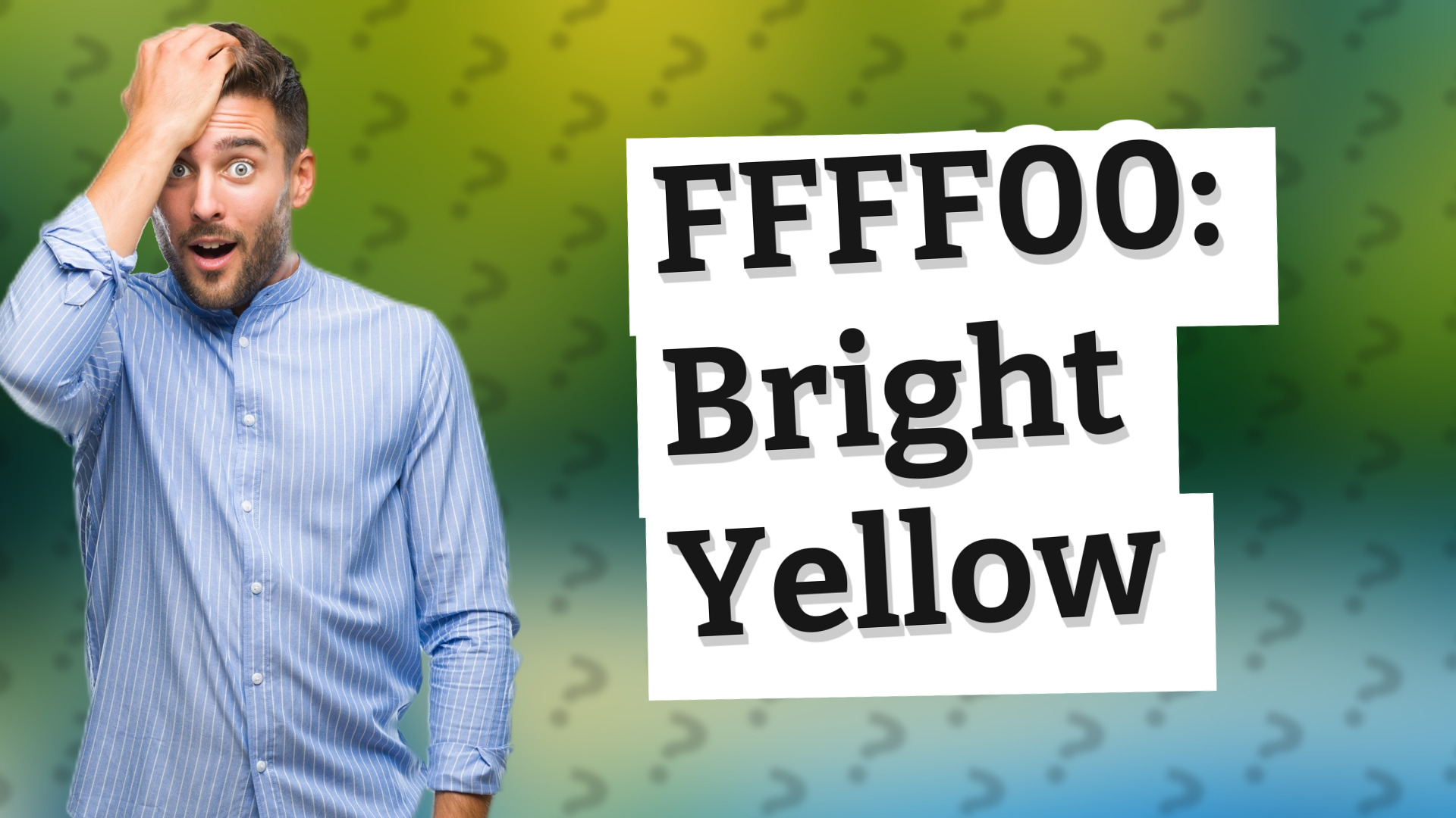 FFFF00: Bright Yellow