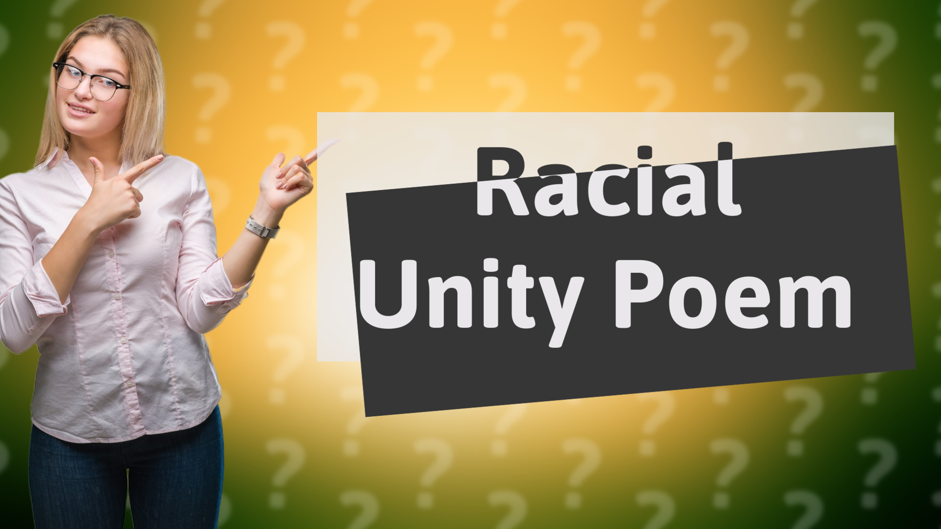 Racial Unity Poem