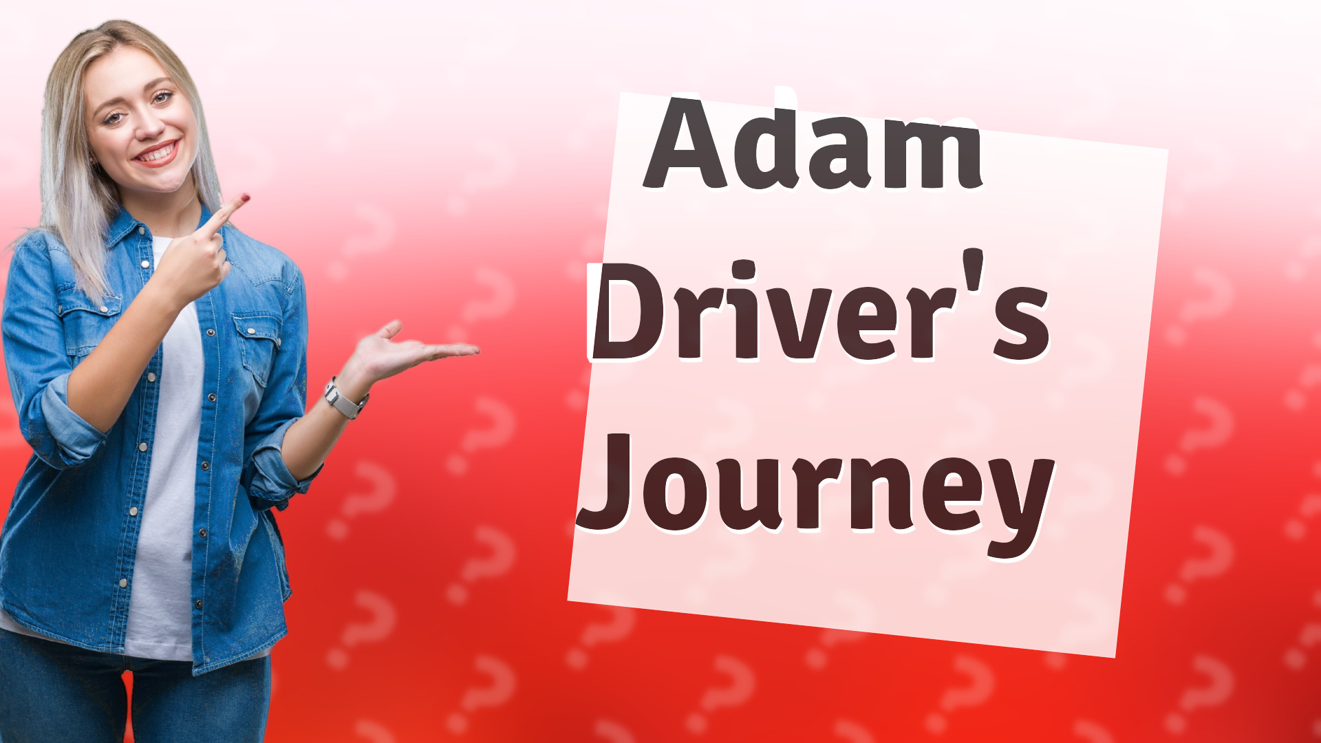 Adam Driver's Journey