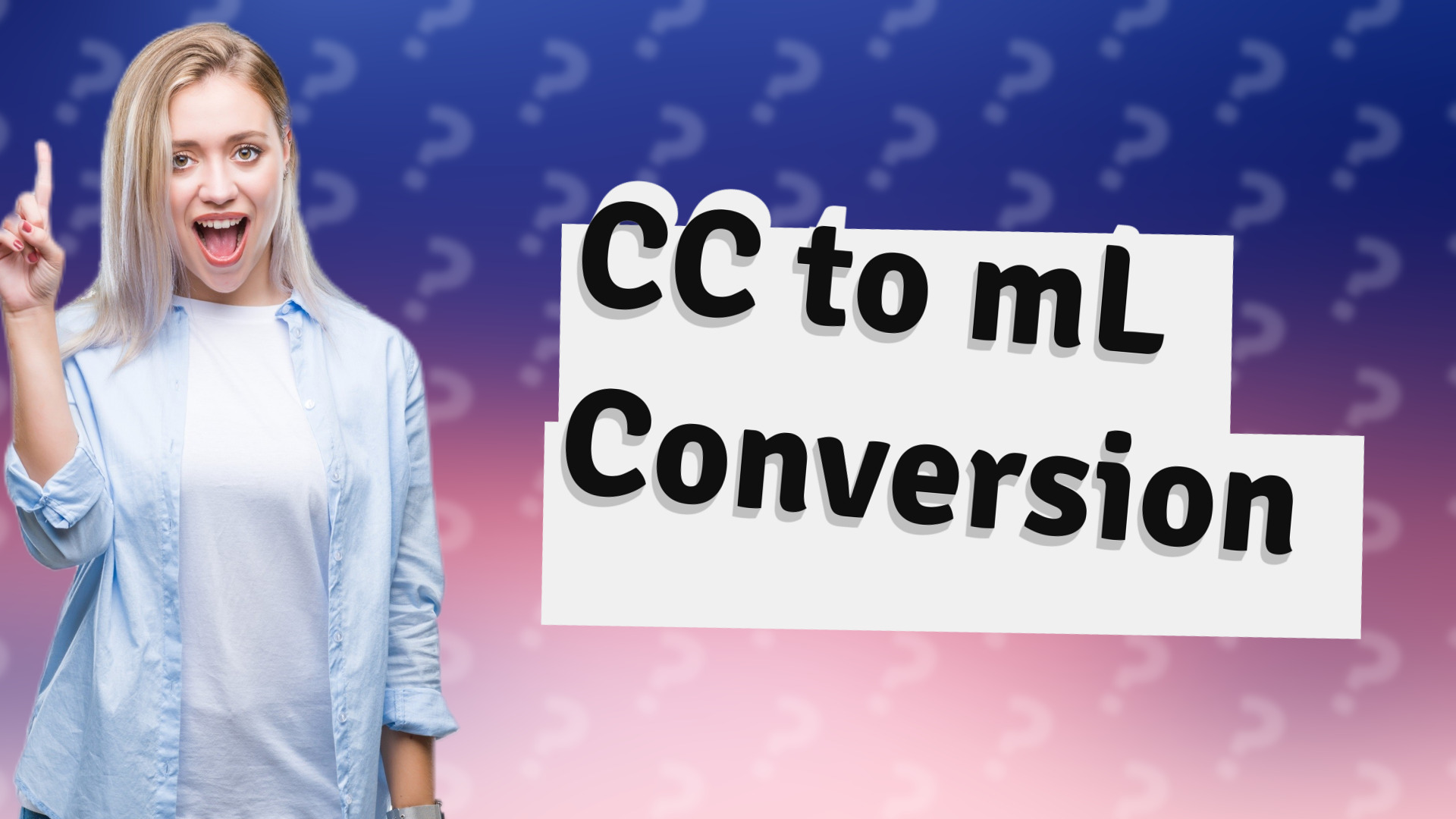 CC to mL Conversion