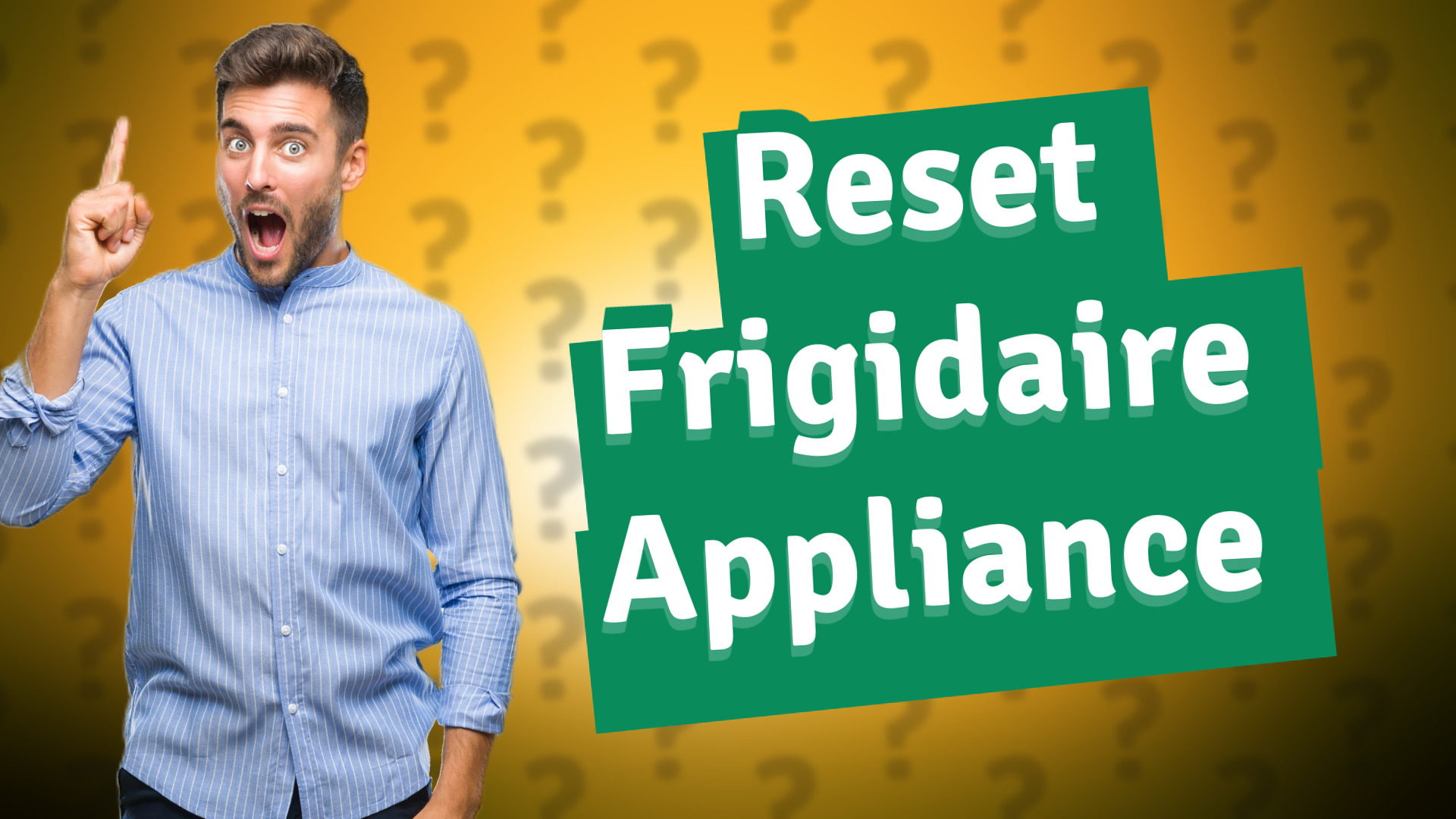 Reset Frigidaire Appliance