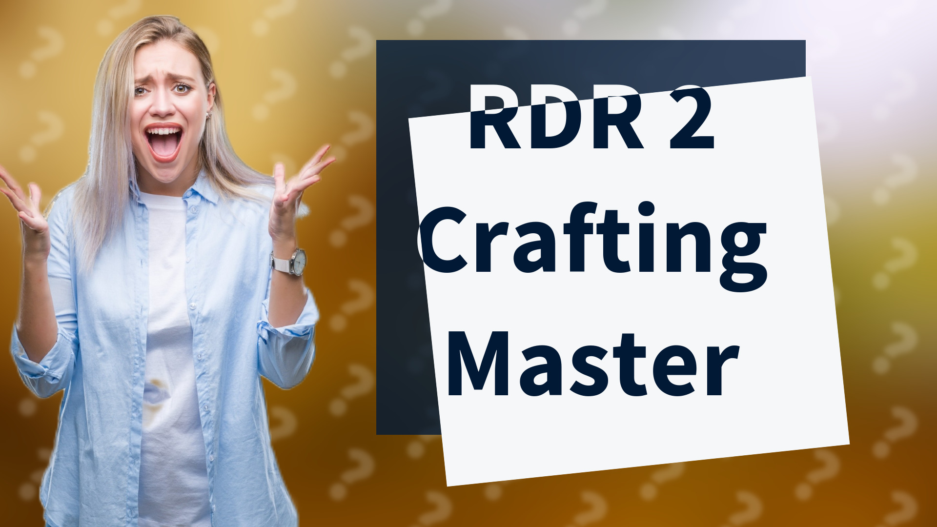 RDR 2 Crafting Master