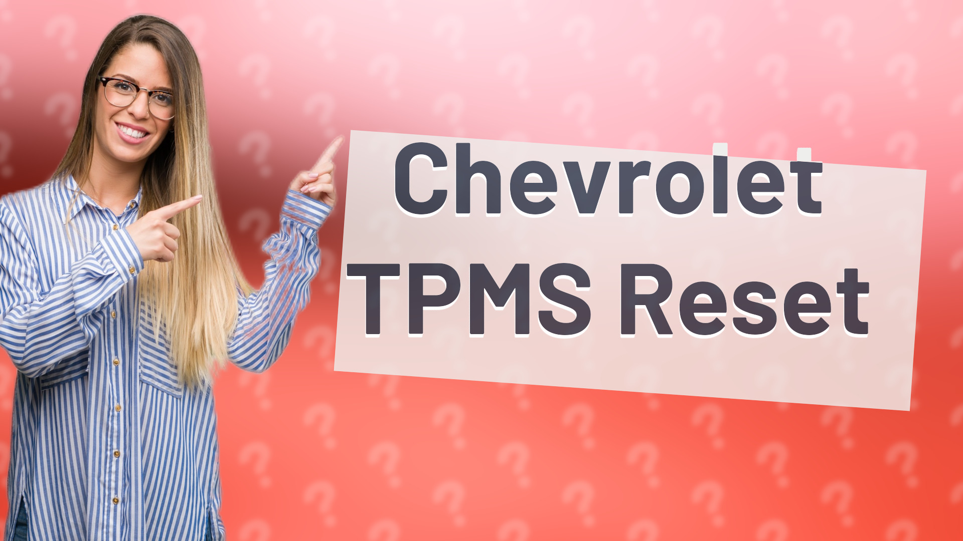 Chevrolet TPMS Reset