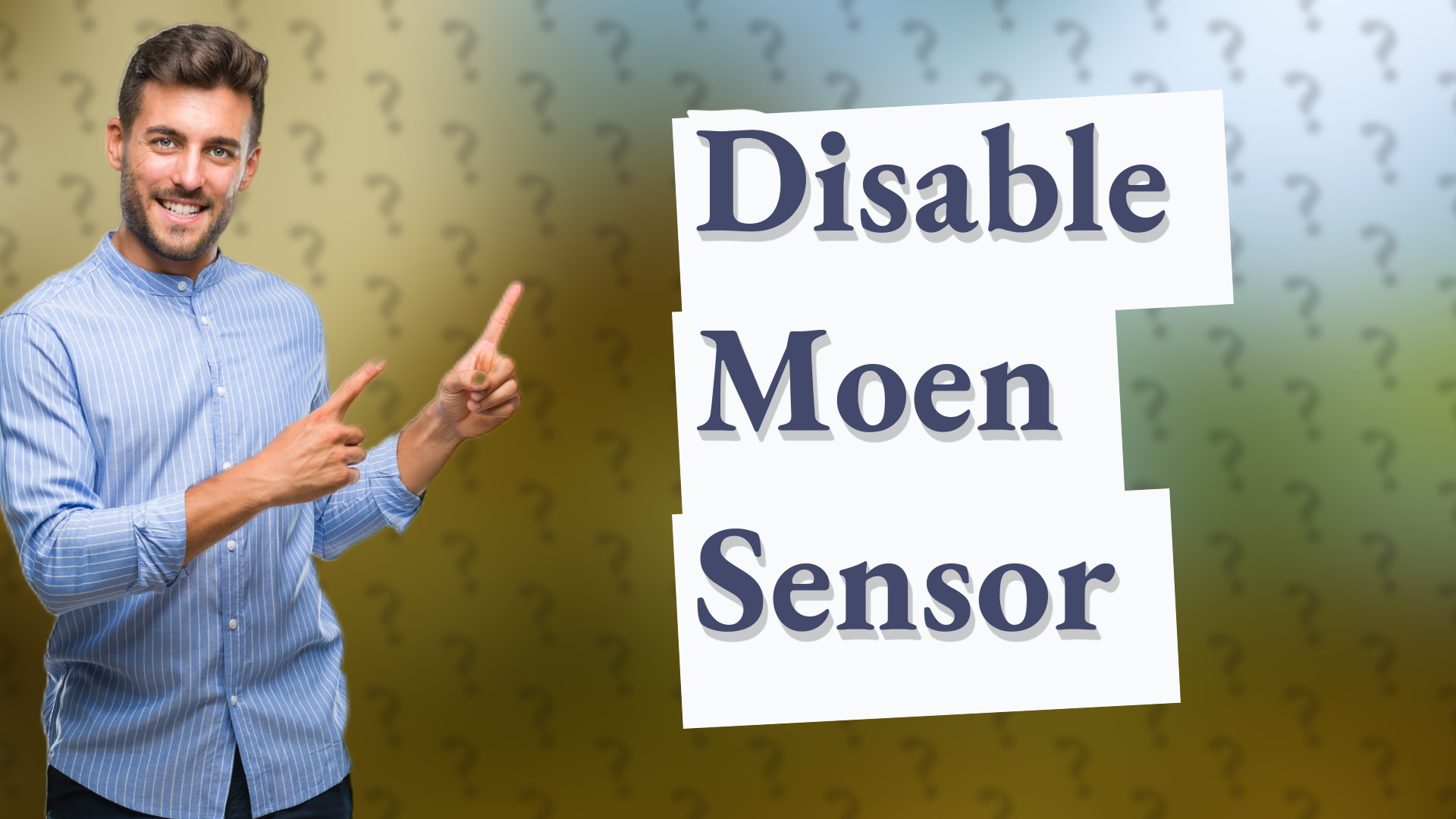 Disable Moen Sensor