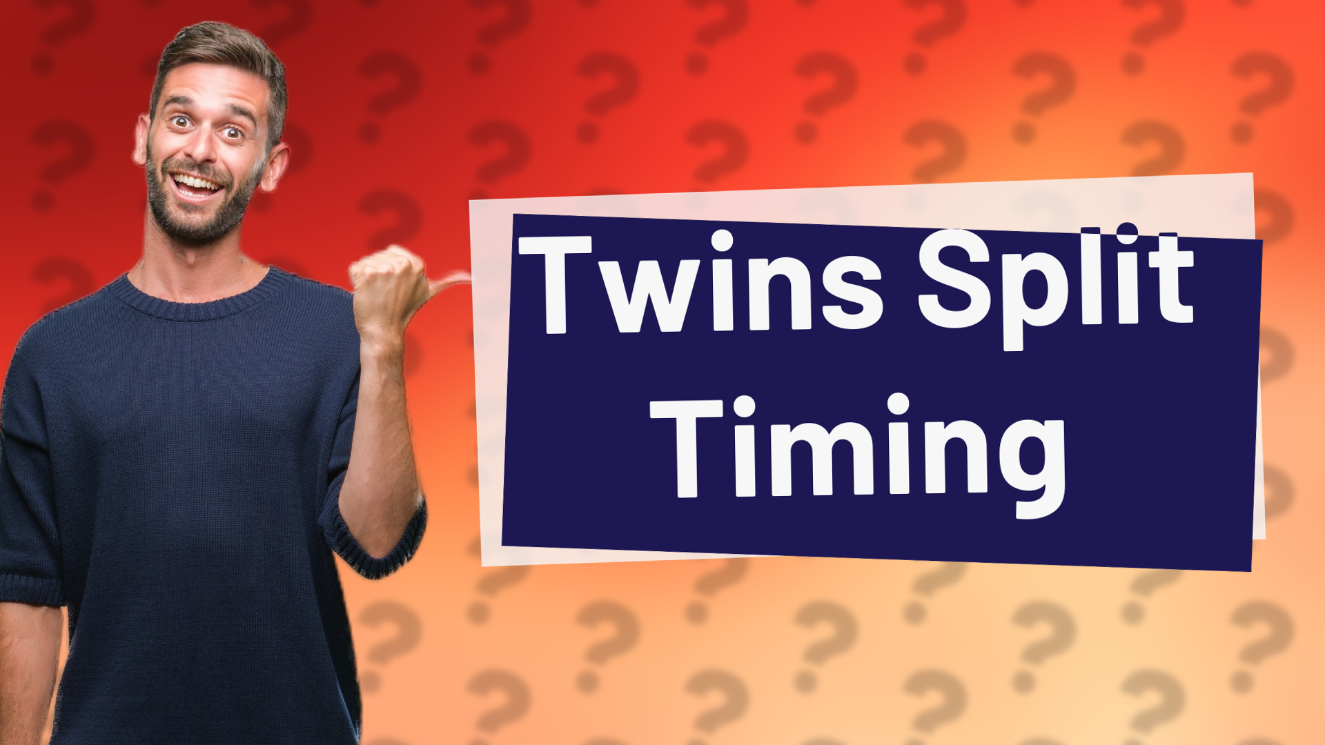Twins Split Timing