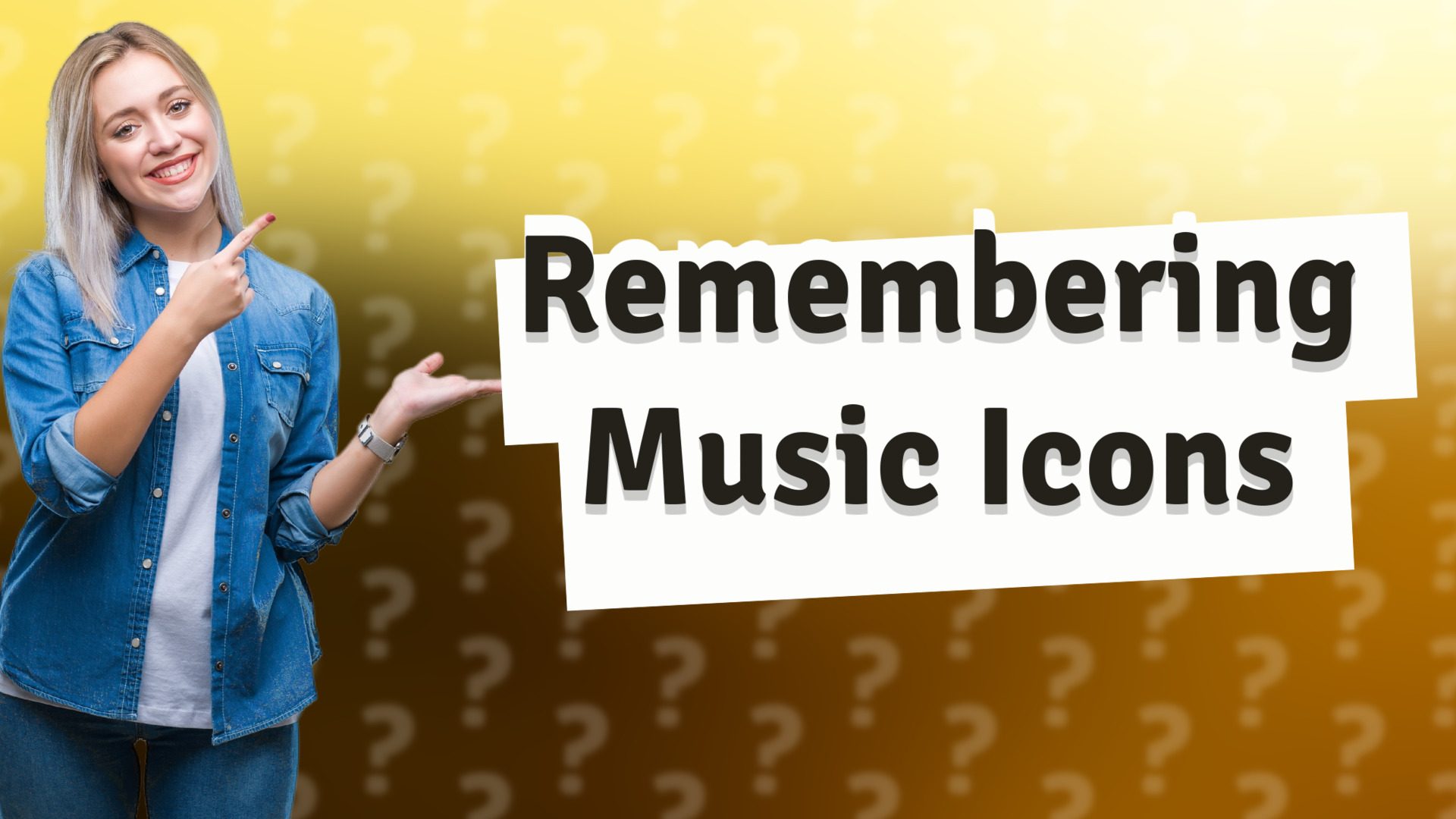 Remembering Music Icons