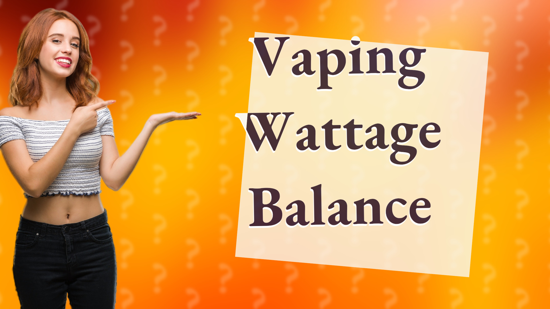 Vaping Wattage Balance