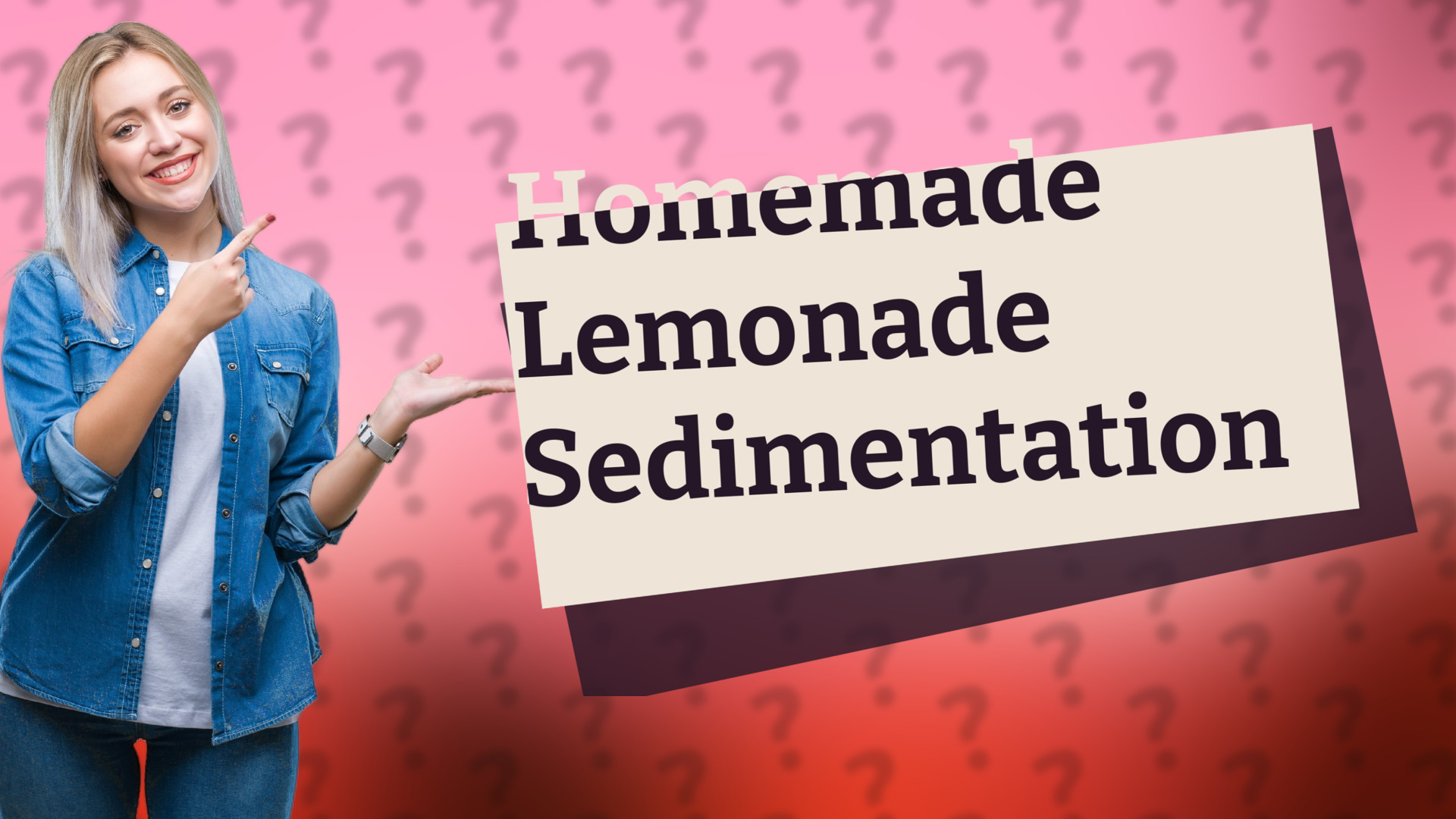 Homemade Lemonade Sedimentation