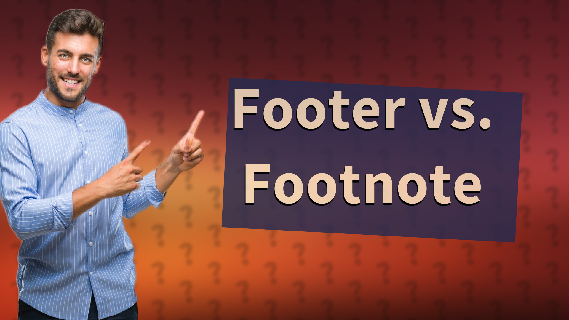 Footer vs. Footnote