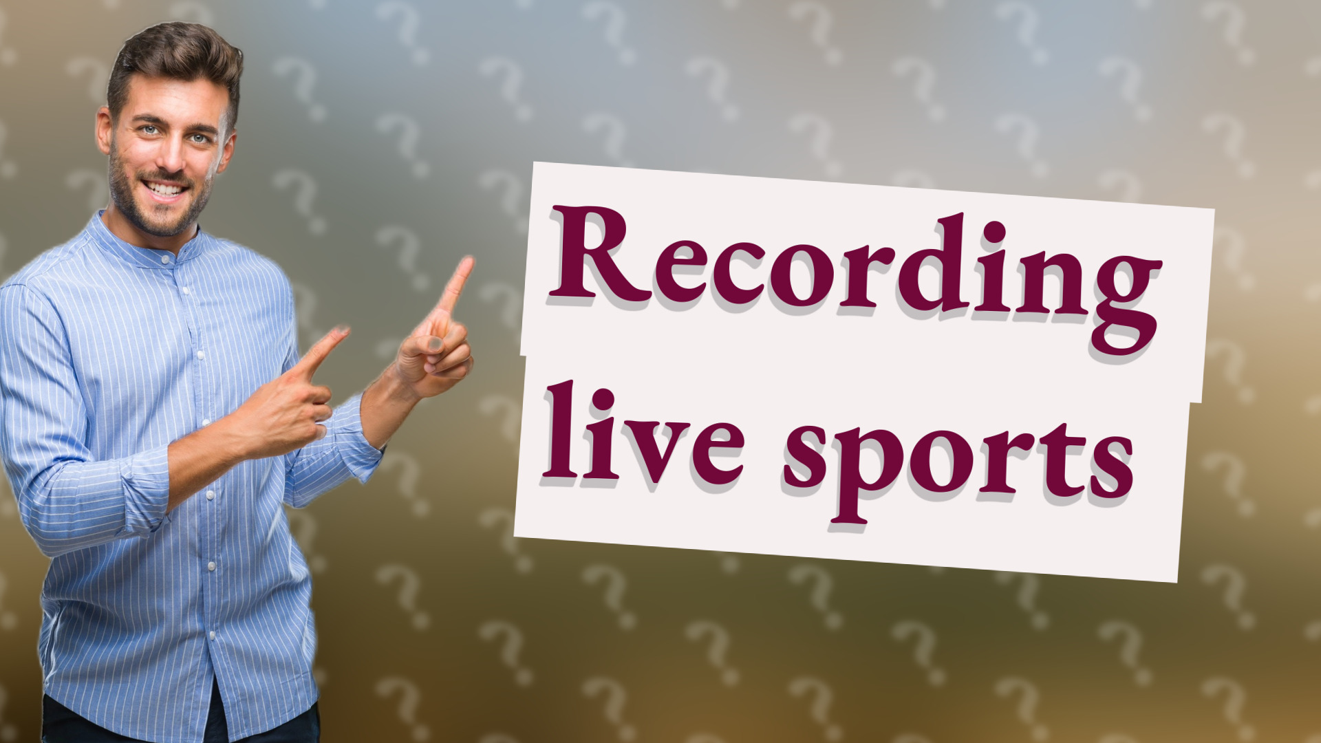 Recording live sports