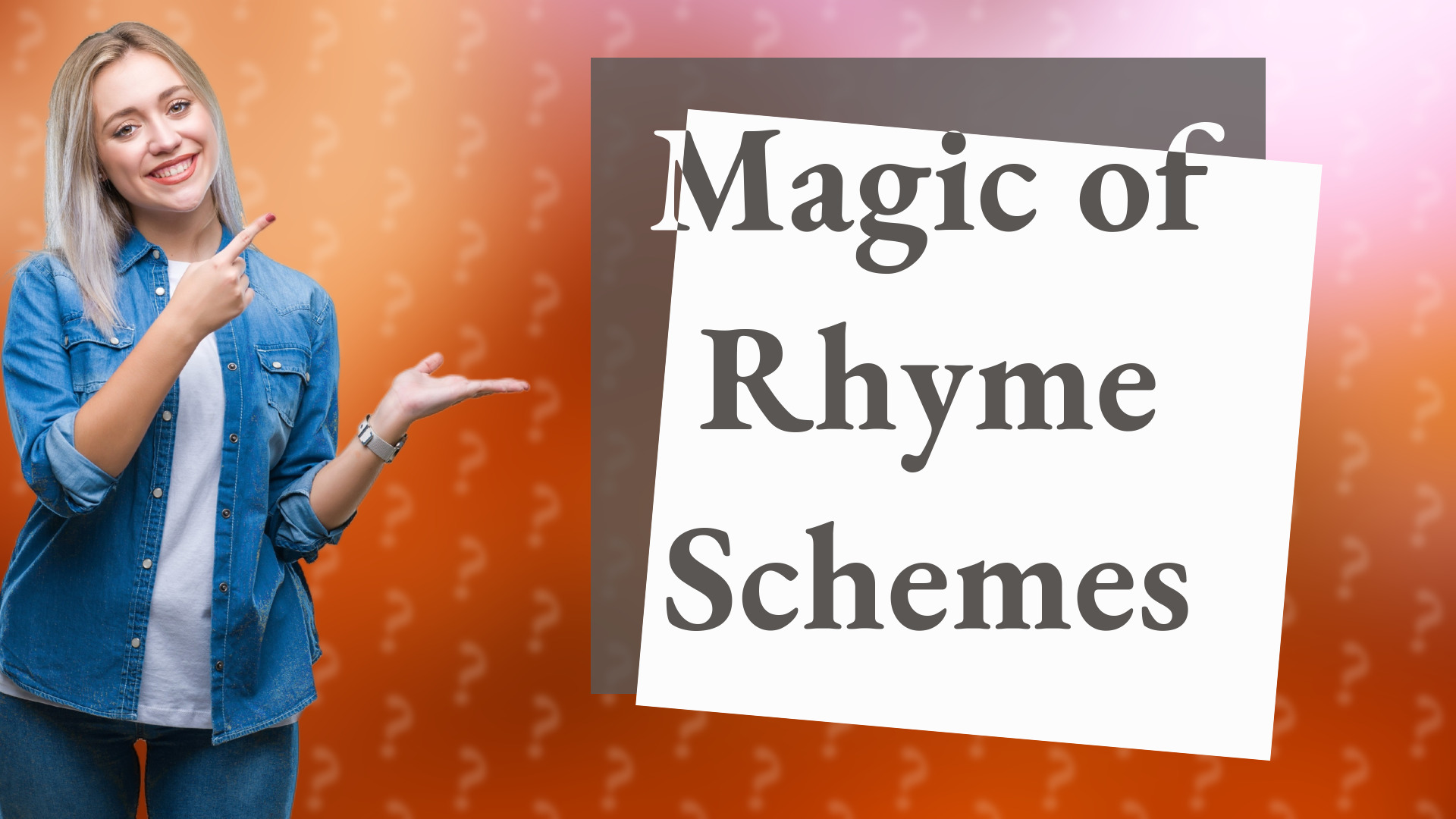 Magic of Rhyme Schemes