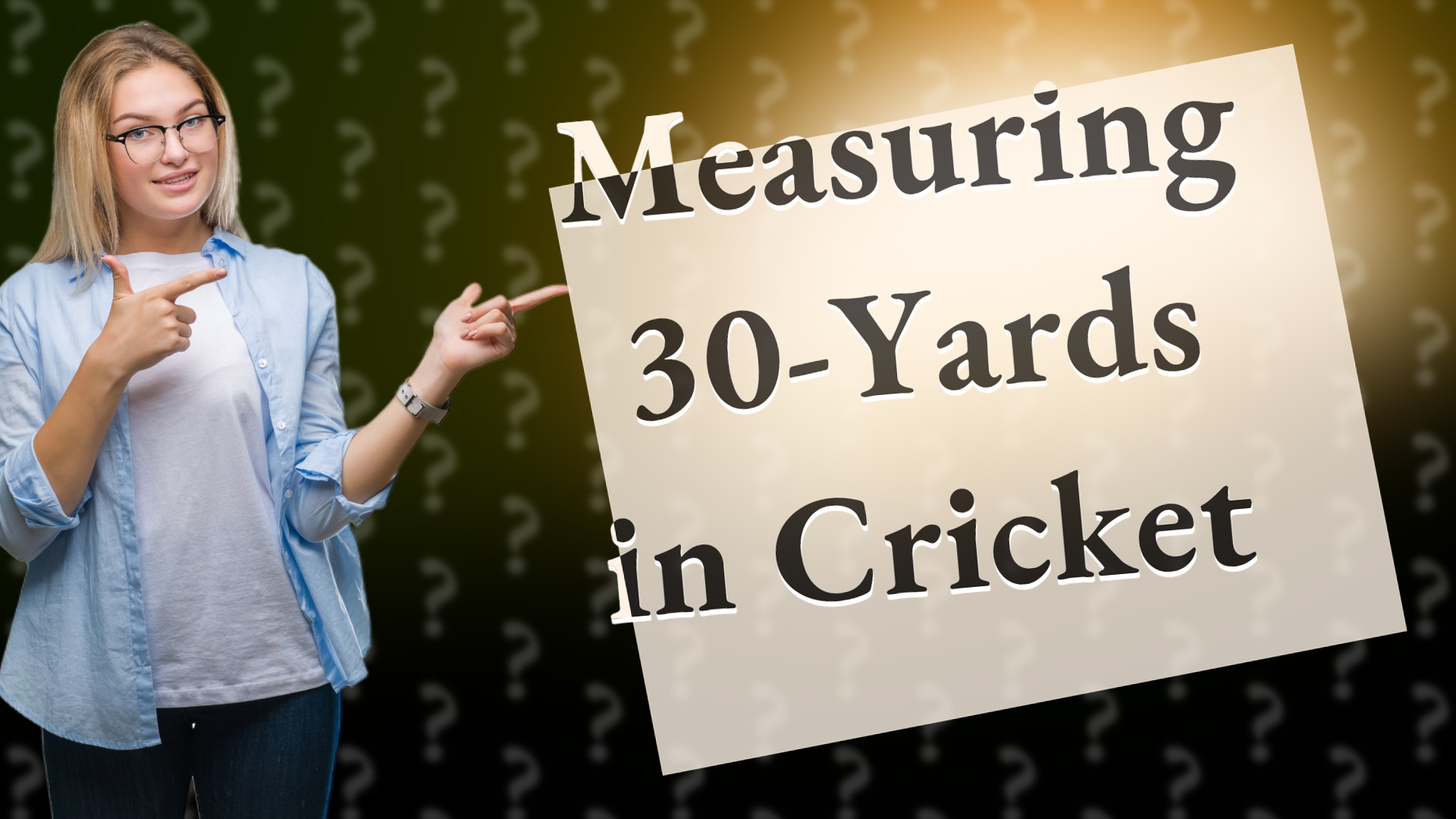 Measuring 30-Yards in Cricket