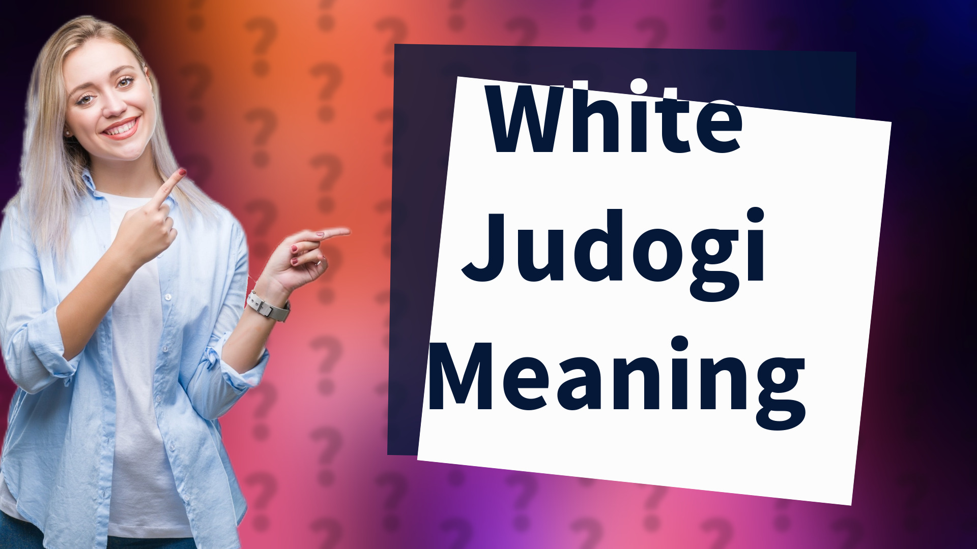 White Judogi Meaning
