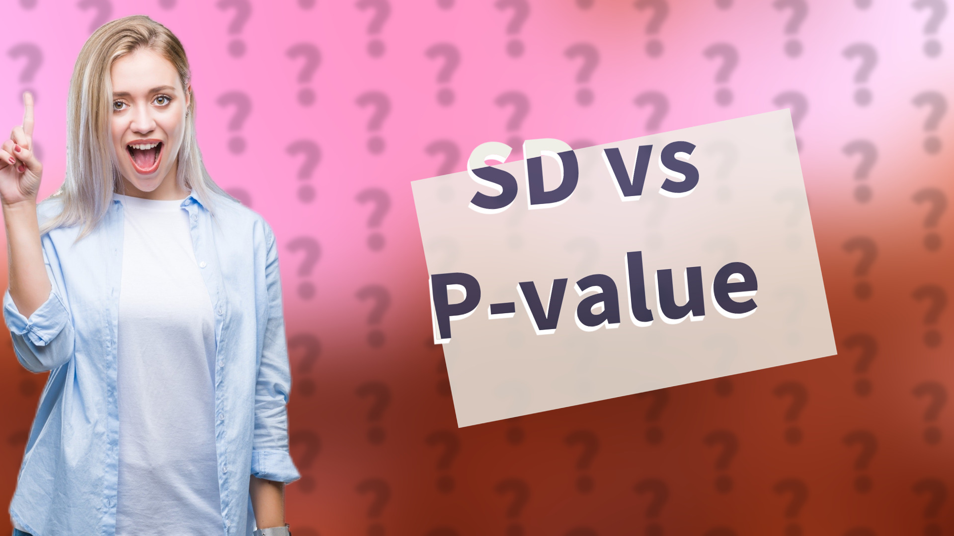 SD vs P-value