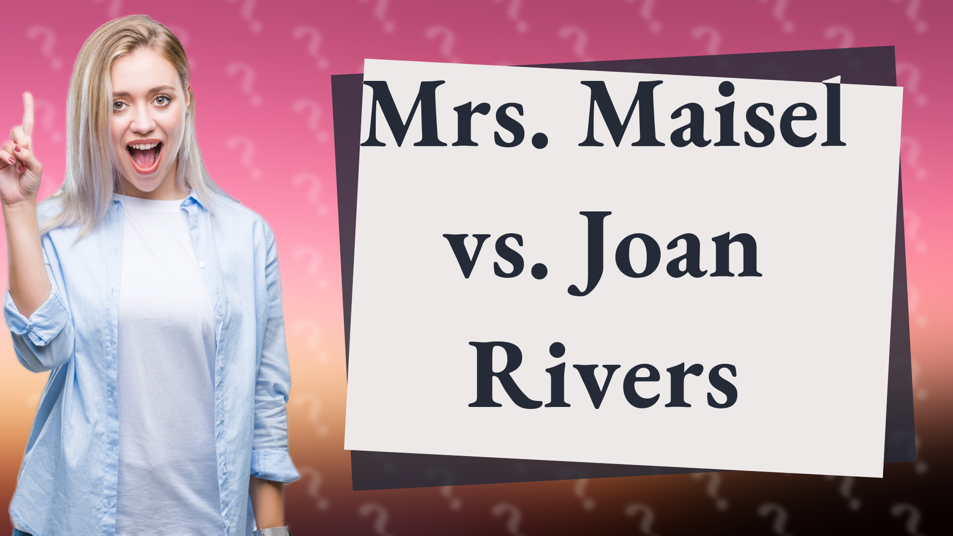 Mrs. Maisel vs. Joan Rivers