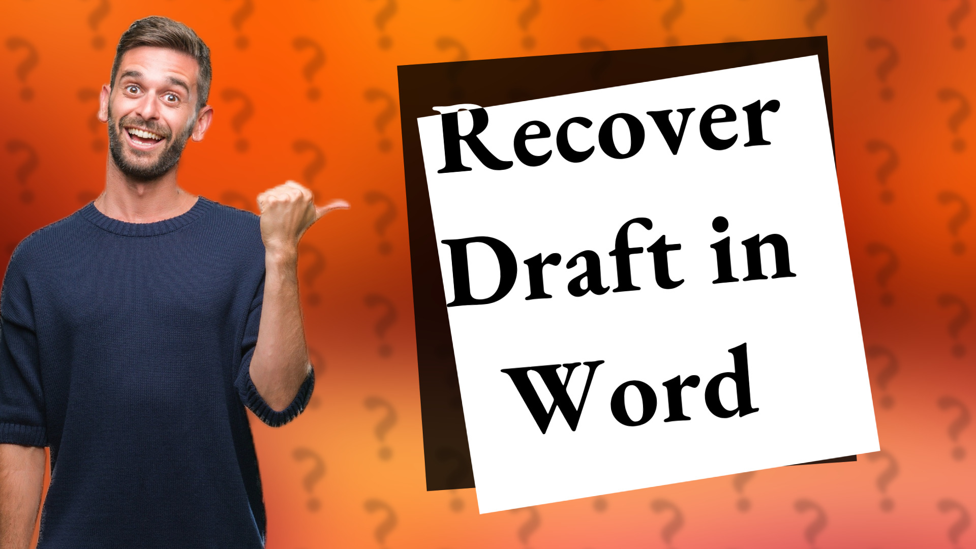 Recover Draft in Word