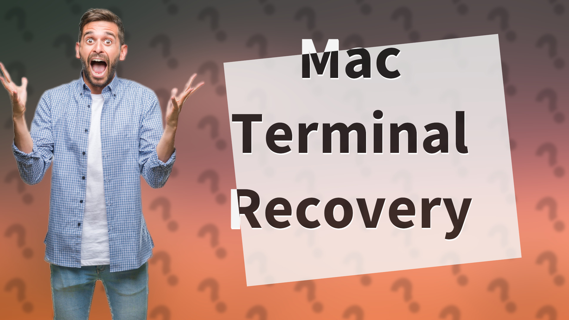 Mac Terminal Recovery
