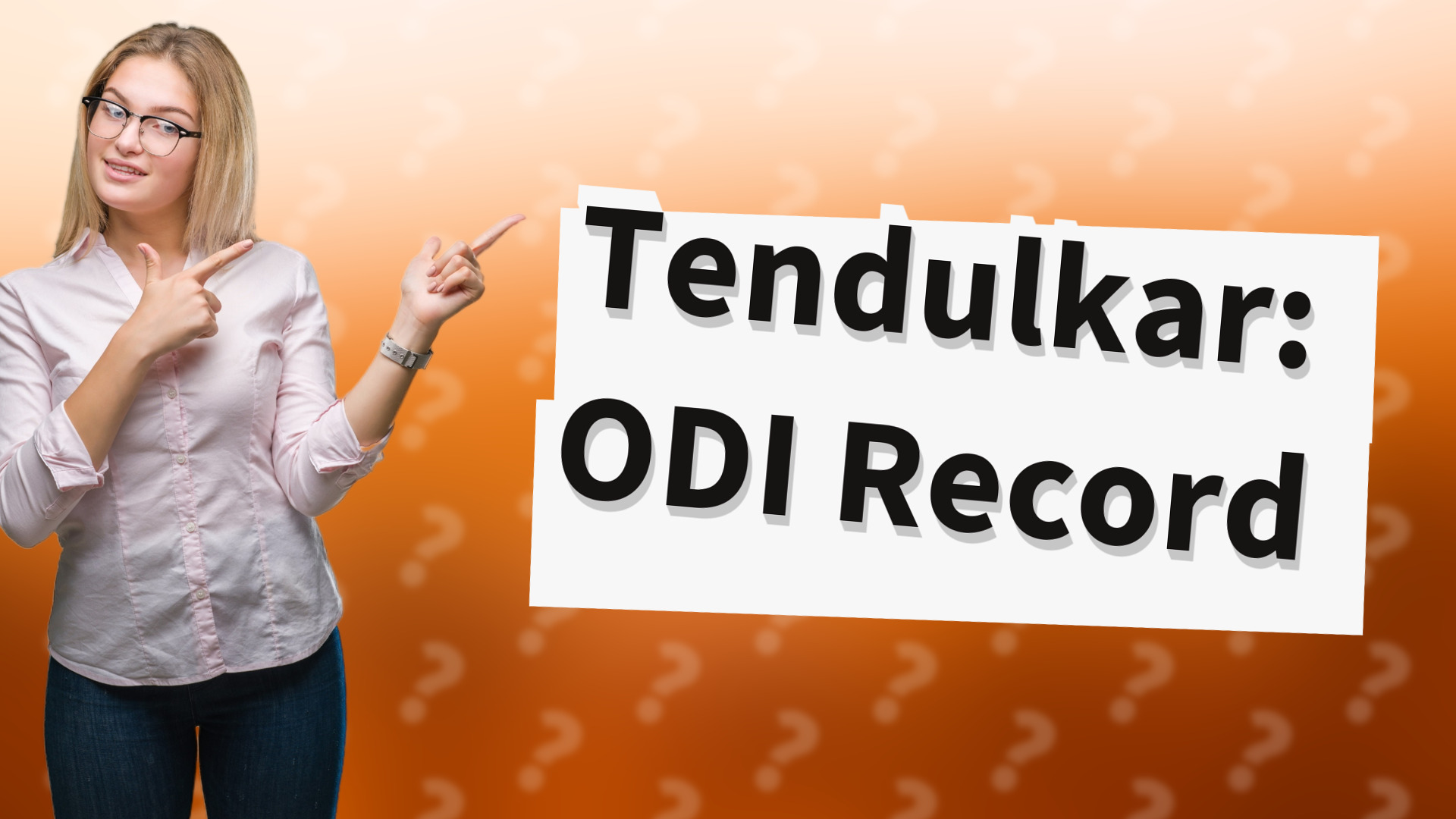 Tendulkar: ODI Record