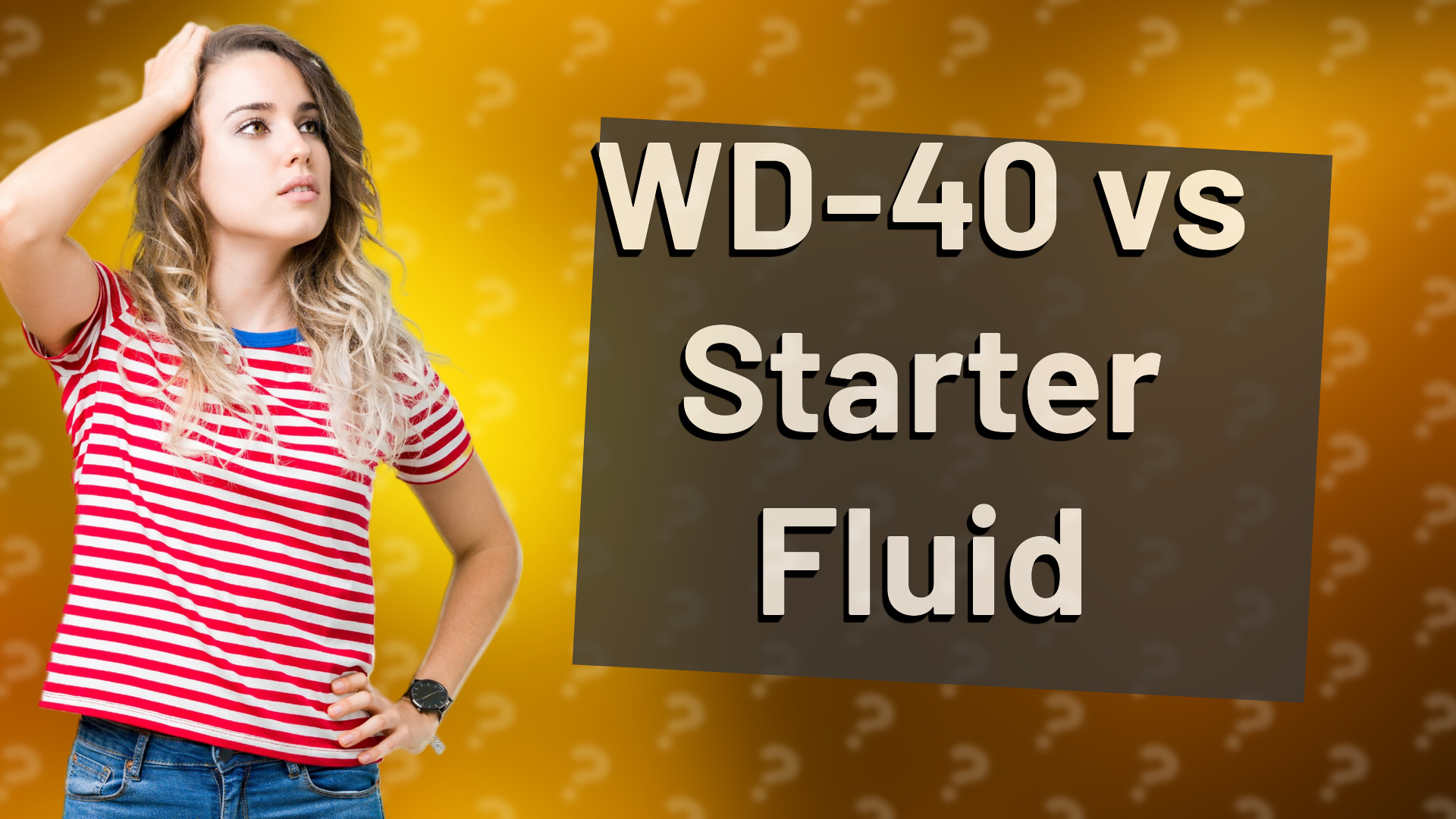 WD-40 vs Starter Fluid
